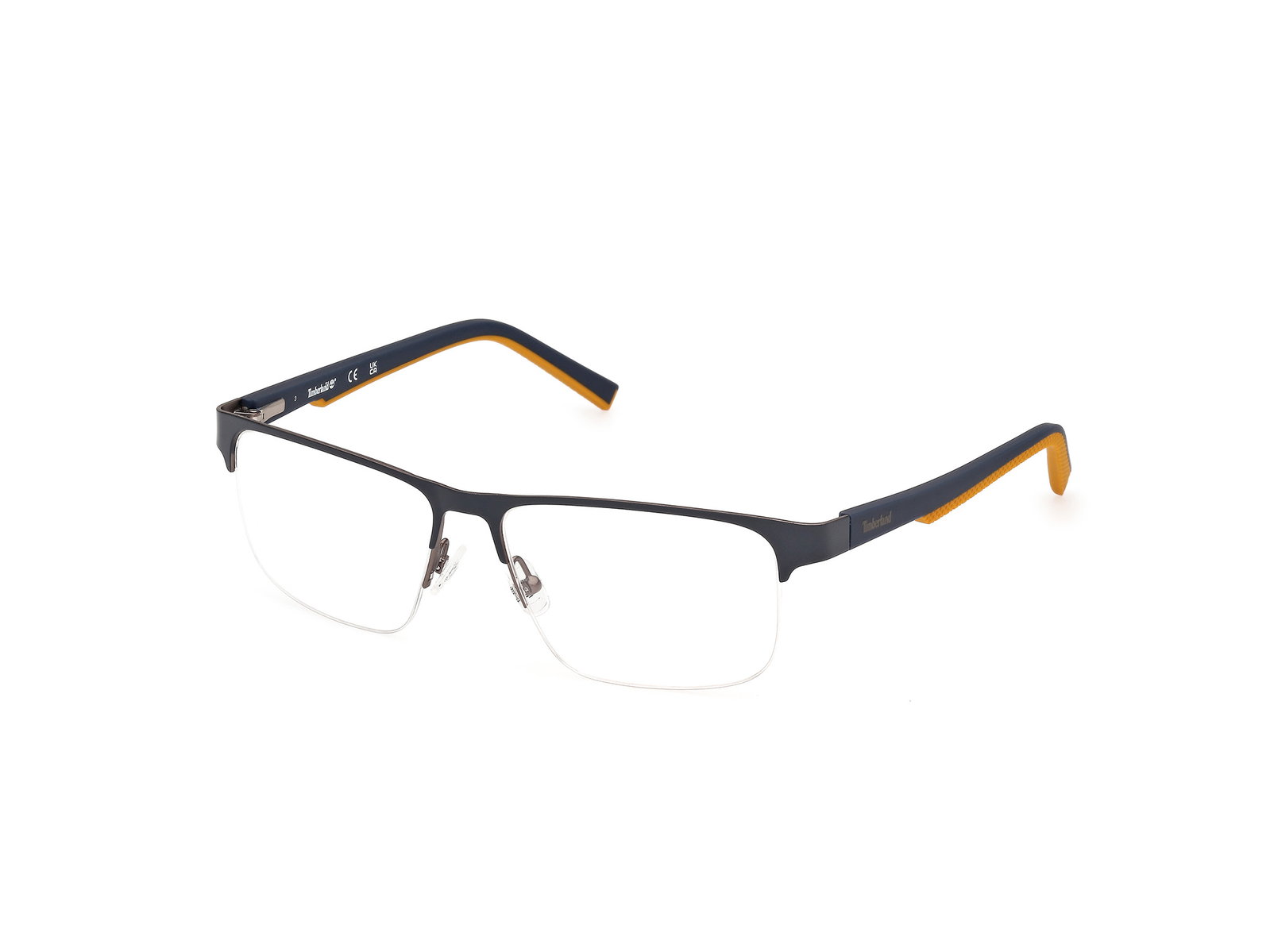 Timberland TB50030 91 55 – Rechteckige Herrenbrille Matt Blau Metall