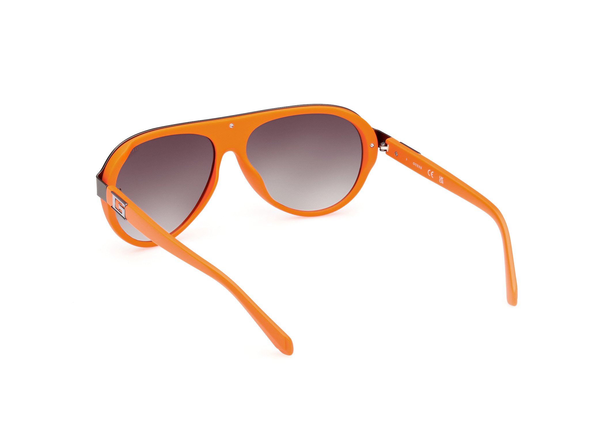 Das Bild zeigt die Sonnenbrille GU00125 43P von der Marke Guess in Orange.