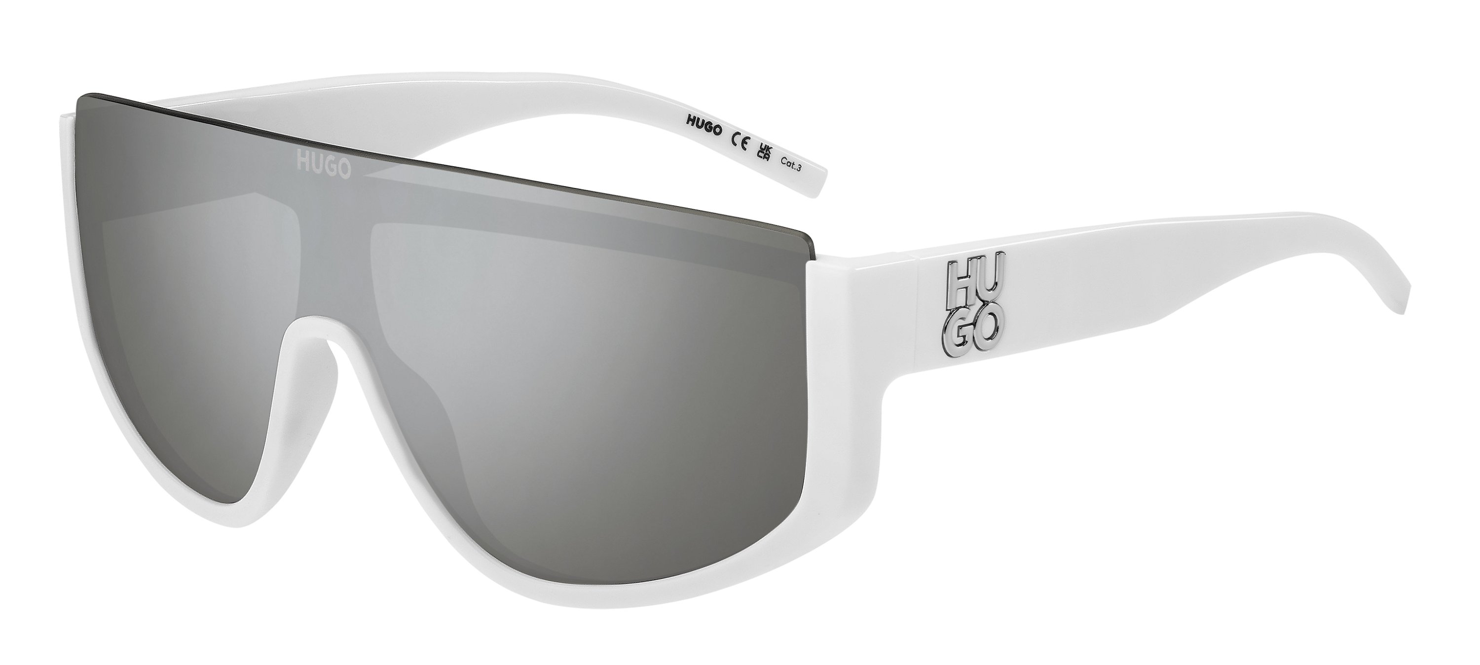 Das Bild zeigt die Sonnenbrille HG1283/S VK6 von der Marke Hugo in weiß.