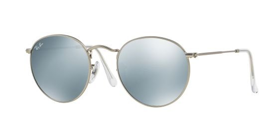 Ray Ban RB3447 019 30 ROUND METAL silber matt