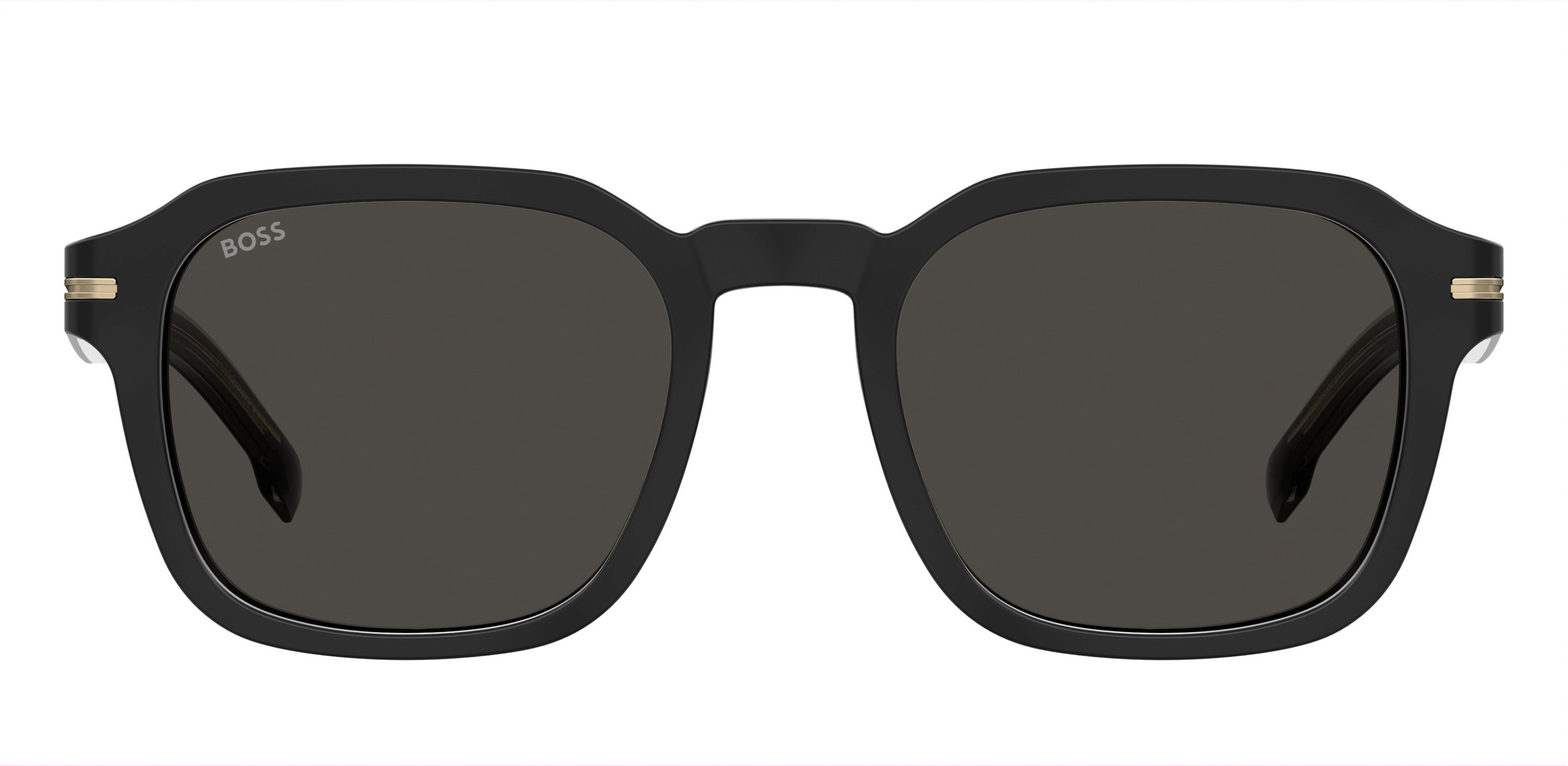 Das Bild zeigt die Sonnenbrille BOSS1627S 807 von der Marke BOSS in Schwarz.