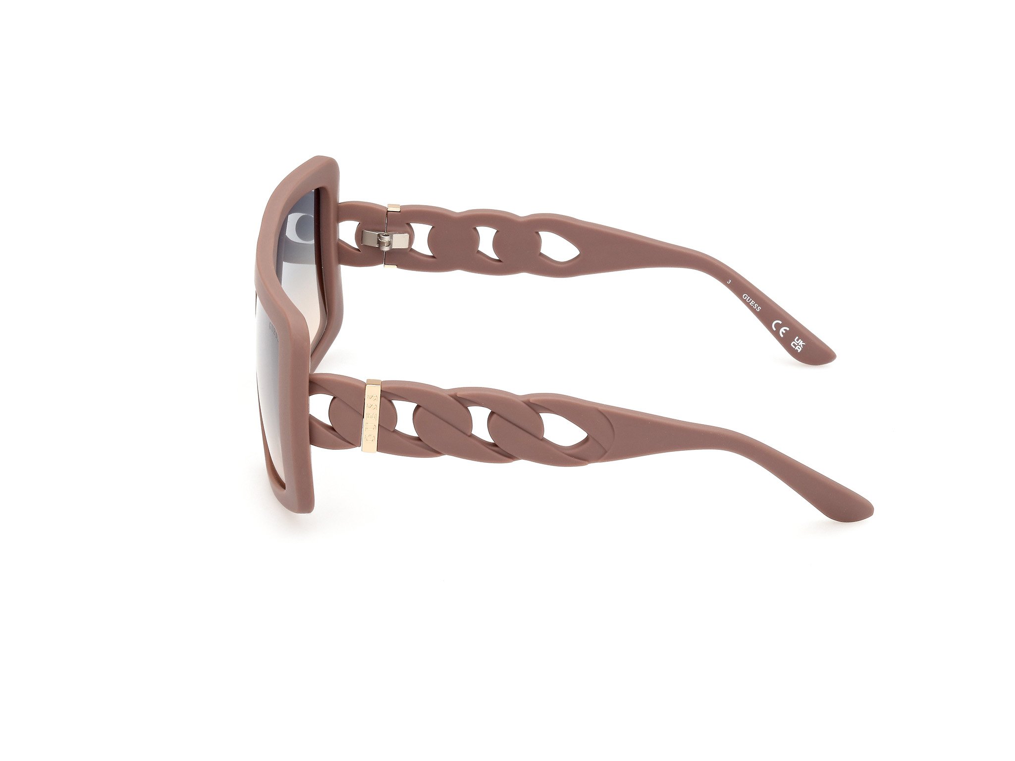 Das Bild zeigt die Sonnenbrille GU00109 58P von der Marke Guess in Beige.