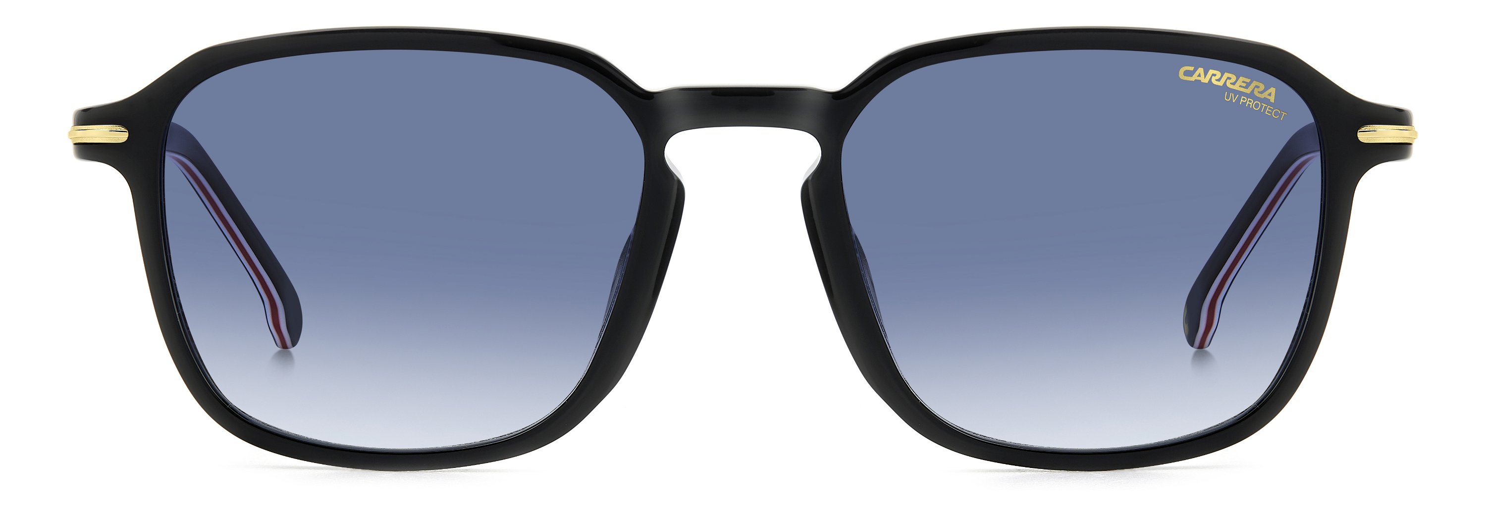 Das Bild zeigt die Sonnenbrille 328/S 807 von der Marke Carrera in schwarz.