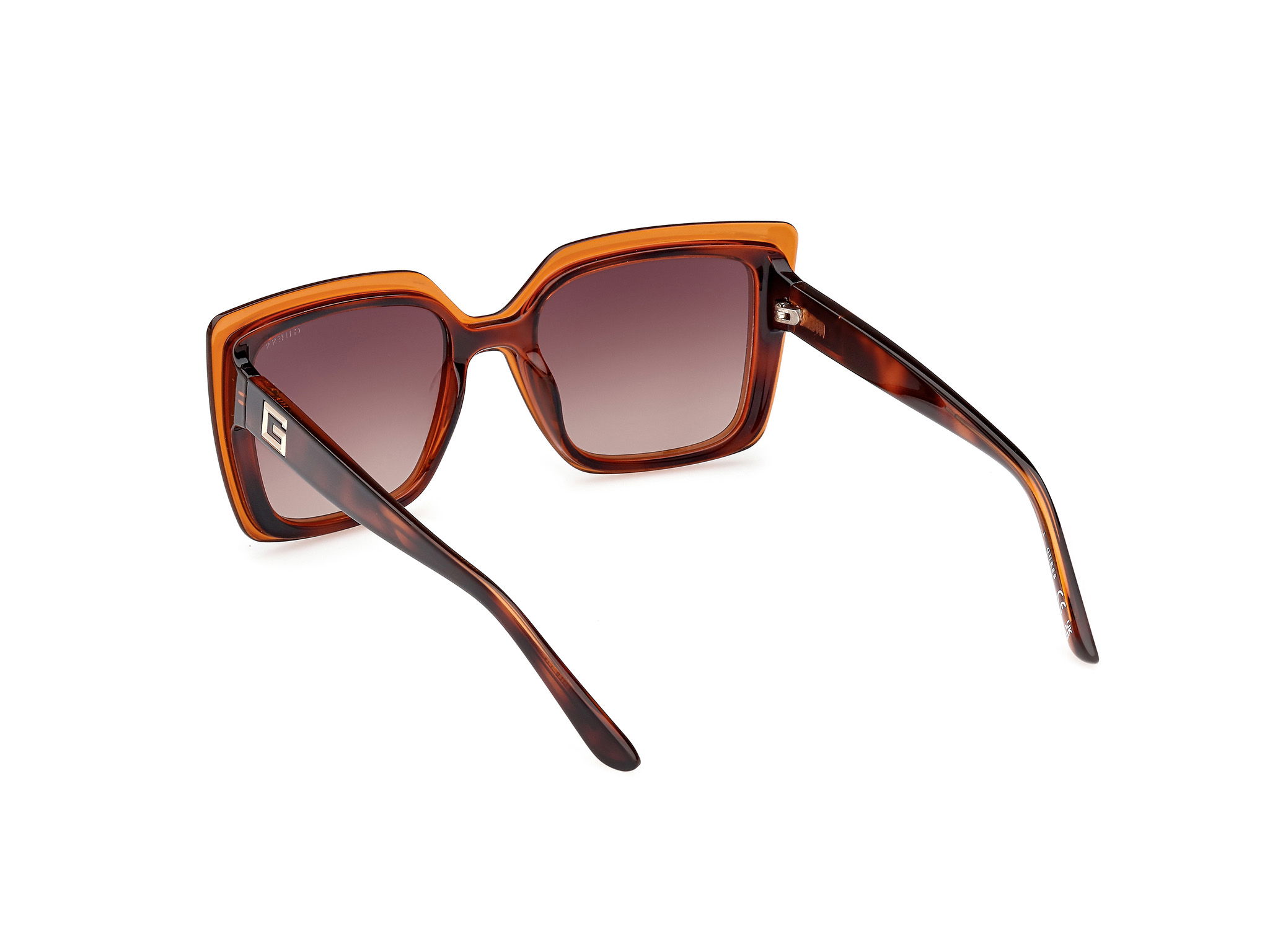 Das Bild zeigt die Sonnenbrille GU7908 52F von der Marke Guess in Havanna