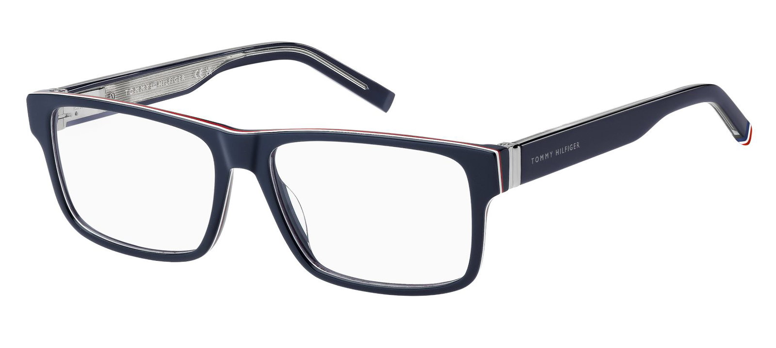 zu sehen ist eine Korrektionsbrille von Tommy Hilfiger in der Farbe Dunkelblau.