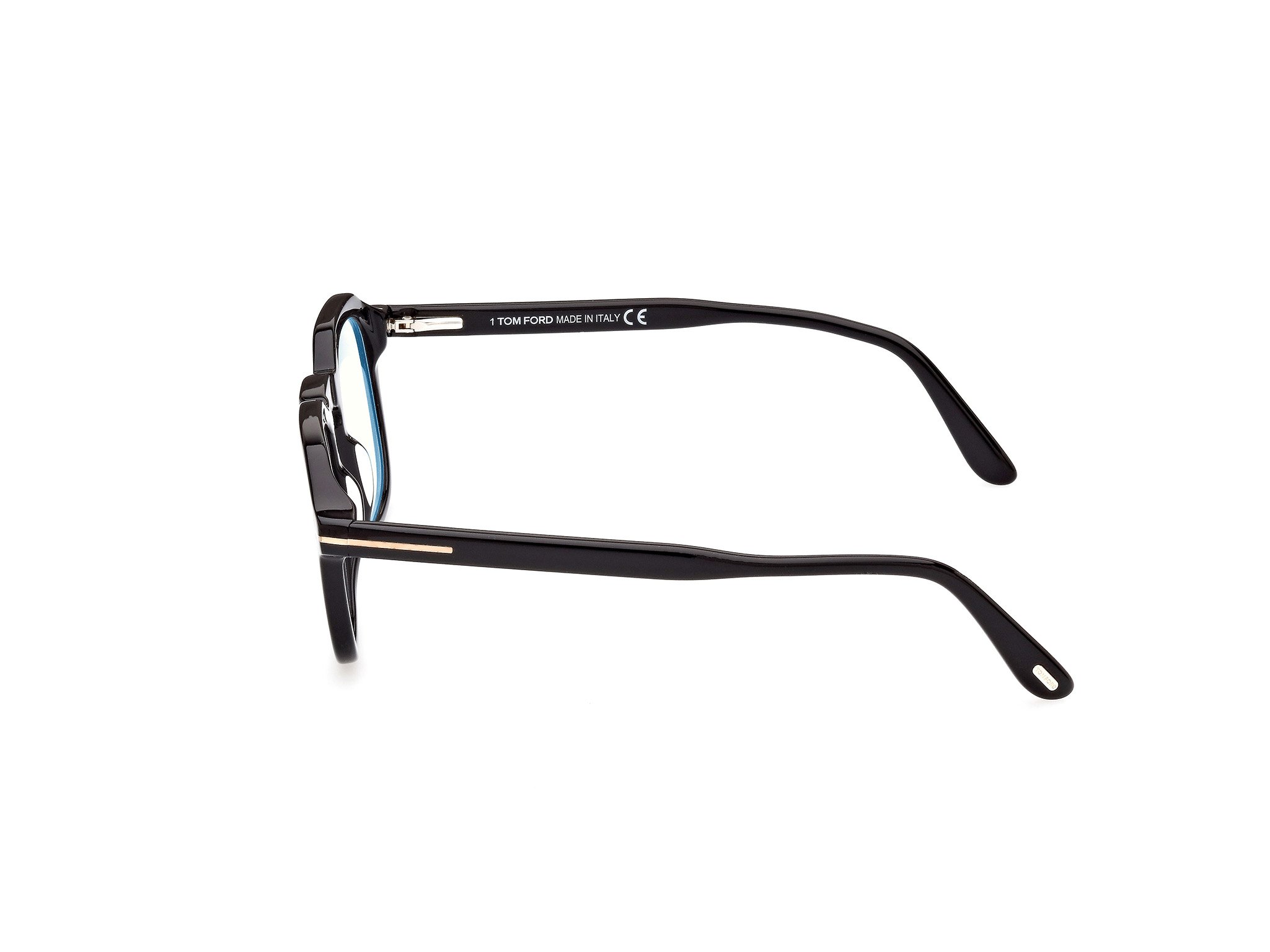 Das Bild zeigt die Korrektionsbrille FT5836-B 001 von der Marke Tom Ford in schwarz.