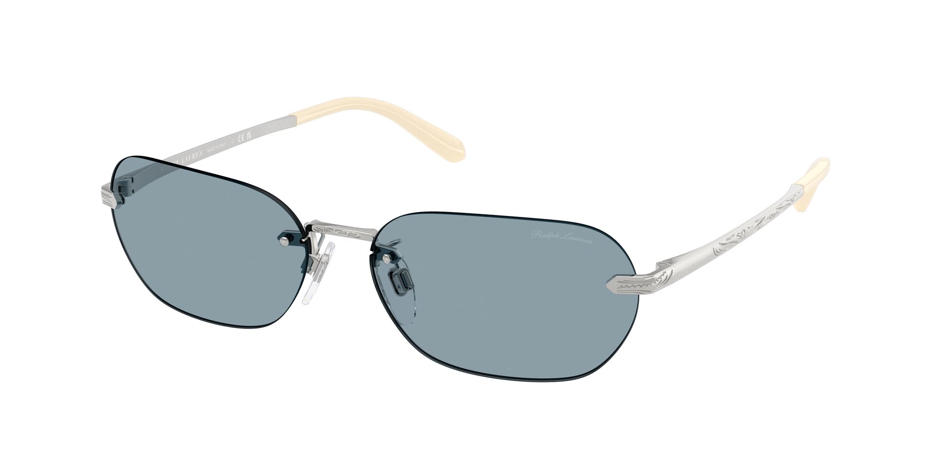 Das Bild zeigt die Ralph Sonnenbrille RL7089 900172 leicht seitlich.