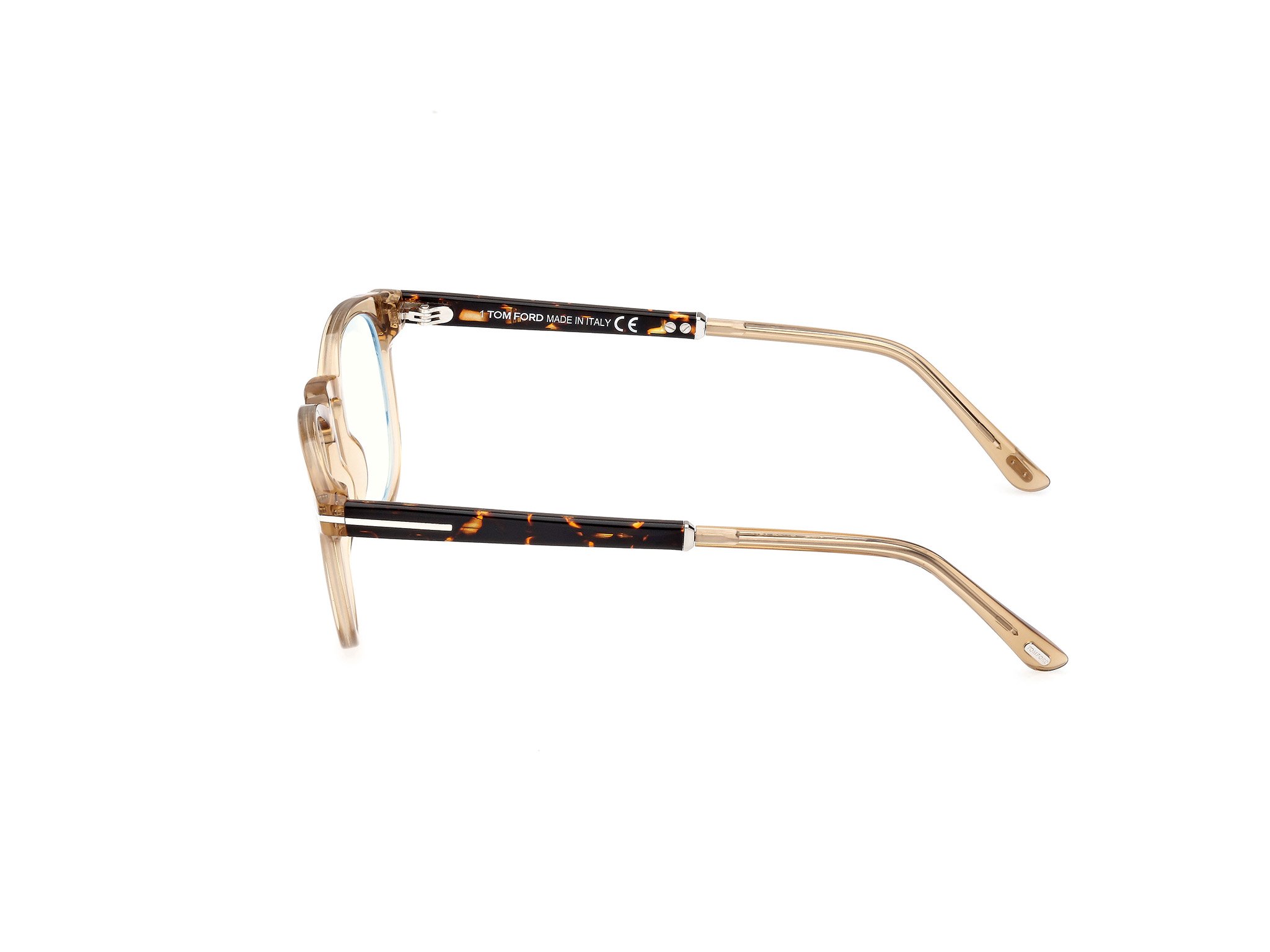 Das Bild zeigt die Korrektionsbrille FT5891-B 047 von der Marke Tom Ford in gold.