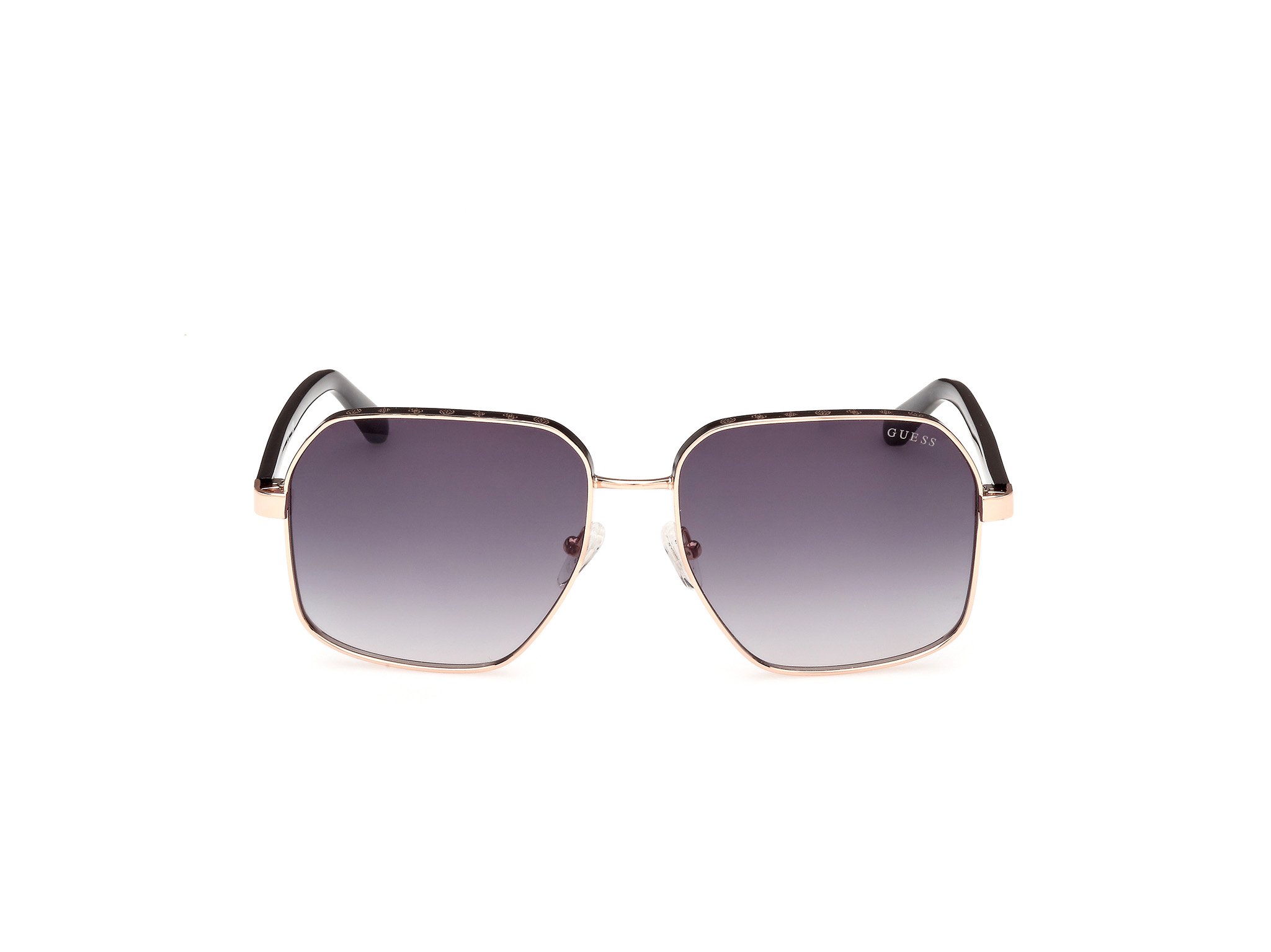 Das Bild zeigt die Sonnenbrille GU00107 05B von der Marke Guess in Gold.