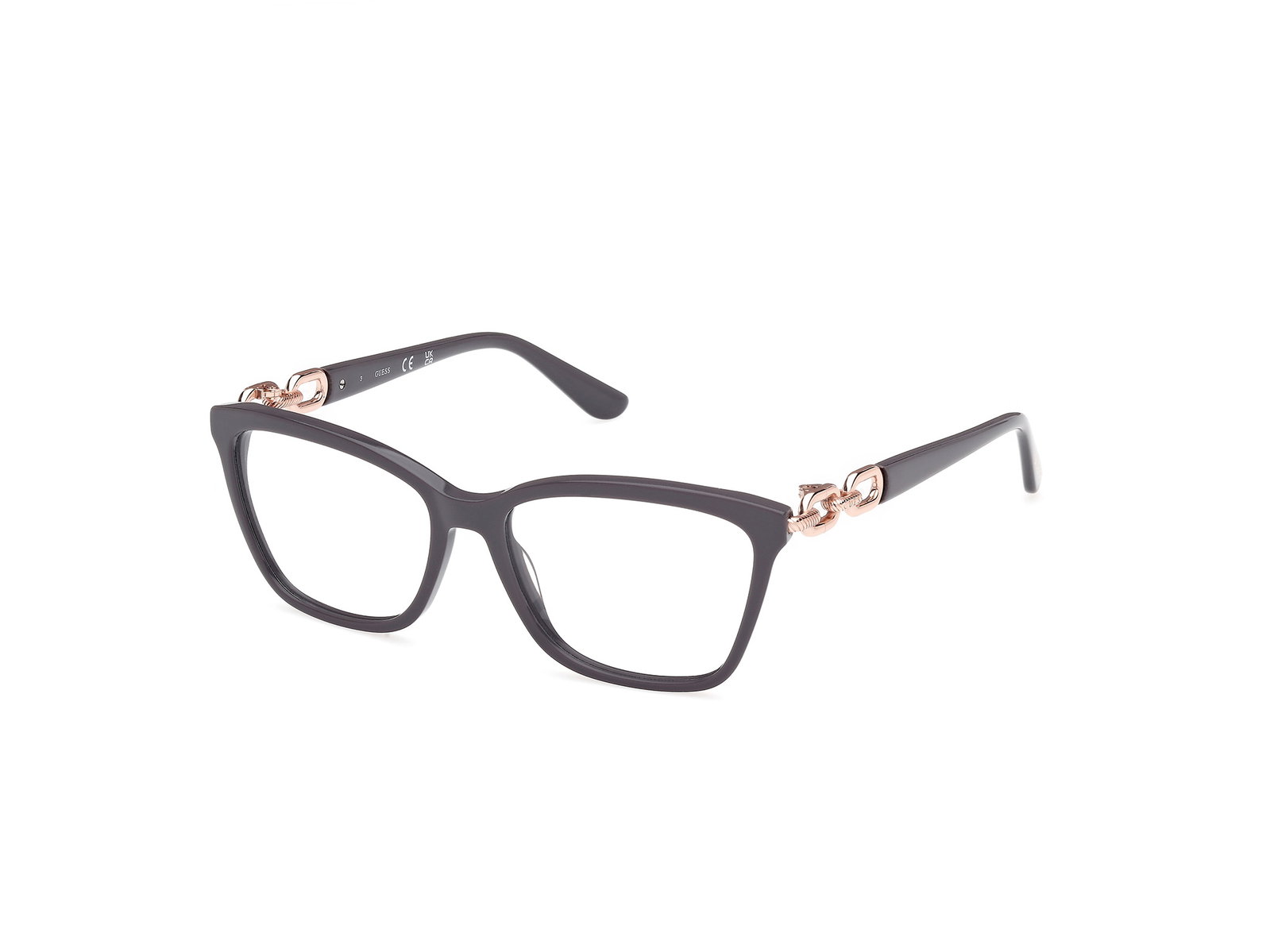 Guess GU50181 020 – Quadratische Damenbrille Grau Kunststoff