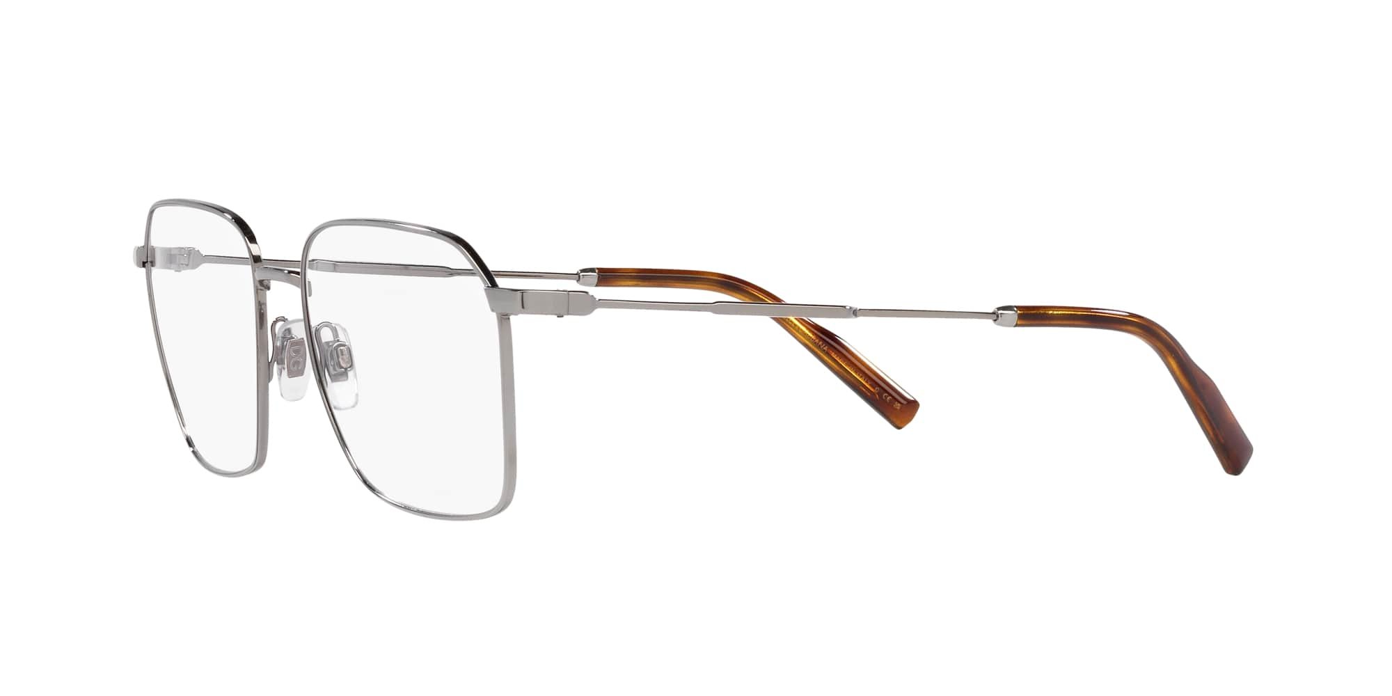 Das Bild zeigt die Korrektionsbrille DG1350 04 von der Marke D&G in silber.