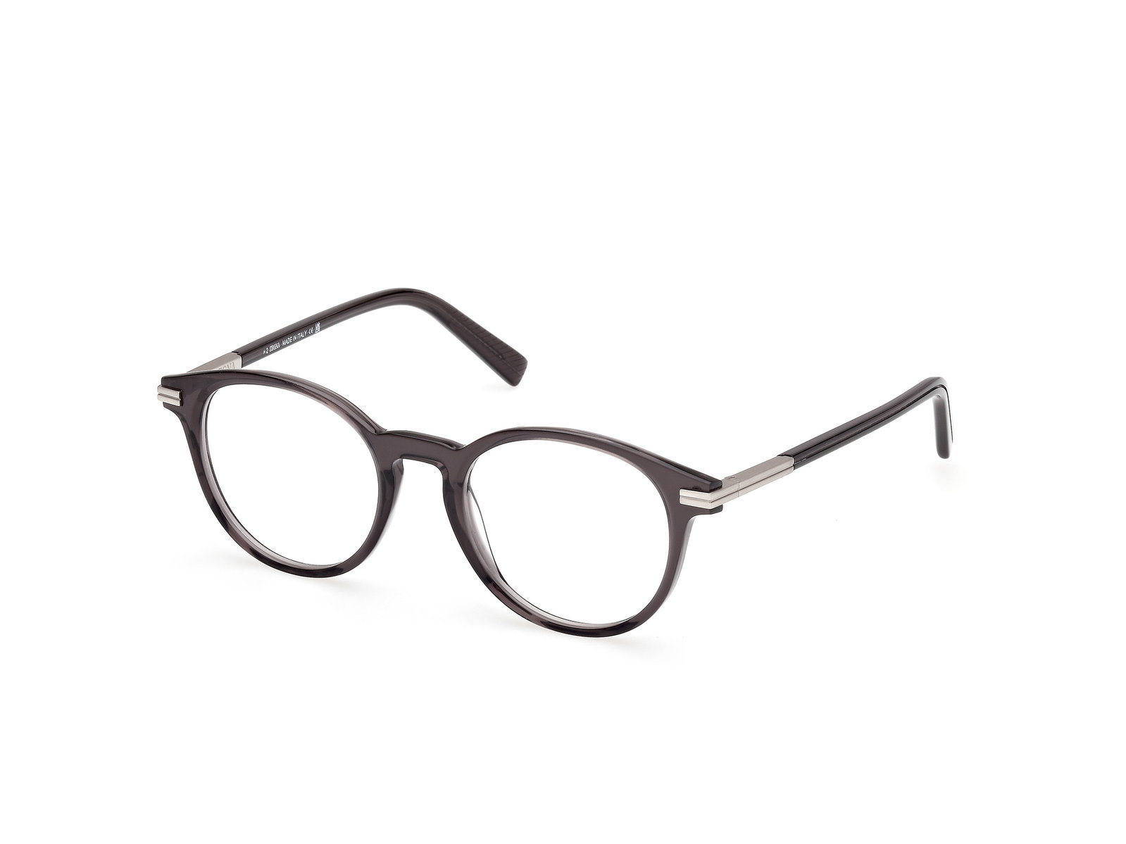 Ermenegildo Zegna EZ5310 020 – Runde Brille Dunkelgrau Kunststoff