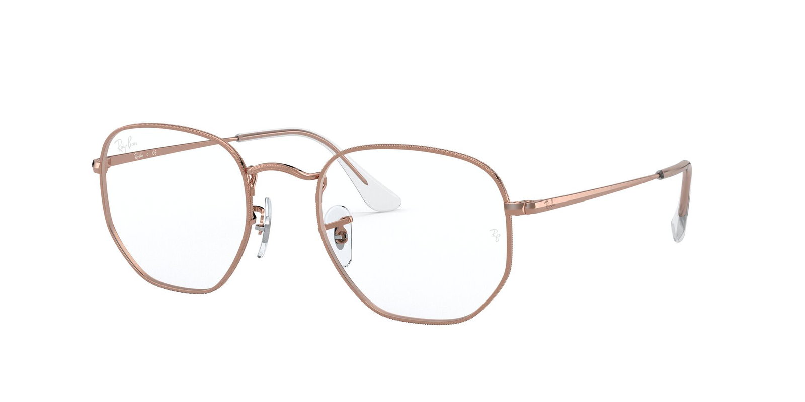 Ray Ban 0RX6448 3094 – Rechteckige Metallbrille Rotgold