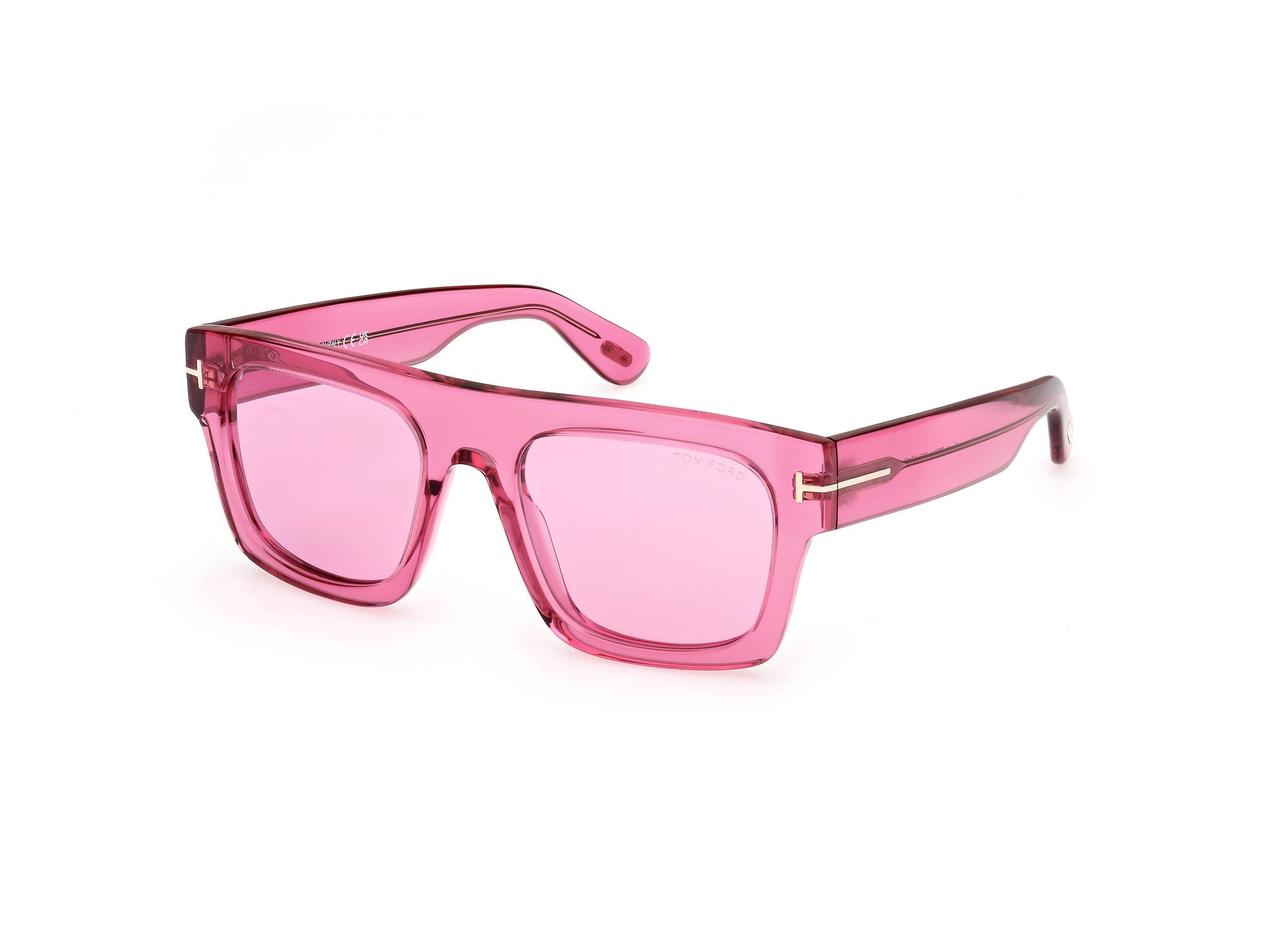 Das Bild zeigt die Sonnenbrille FT0711 75S von der Marke Tom Ford in rosa.