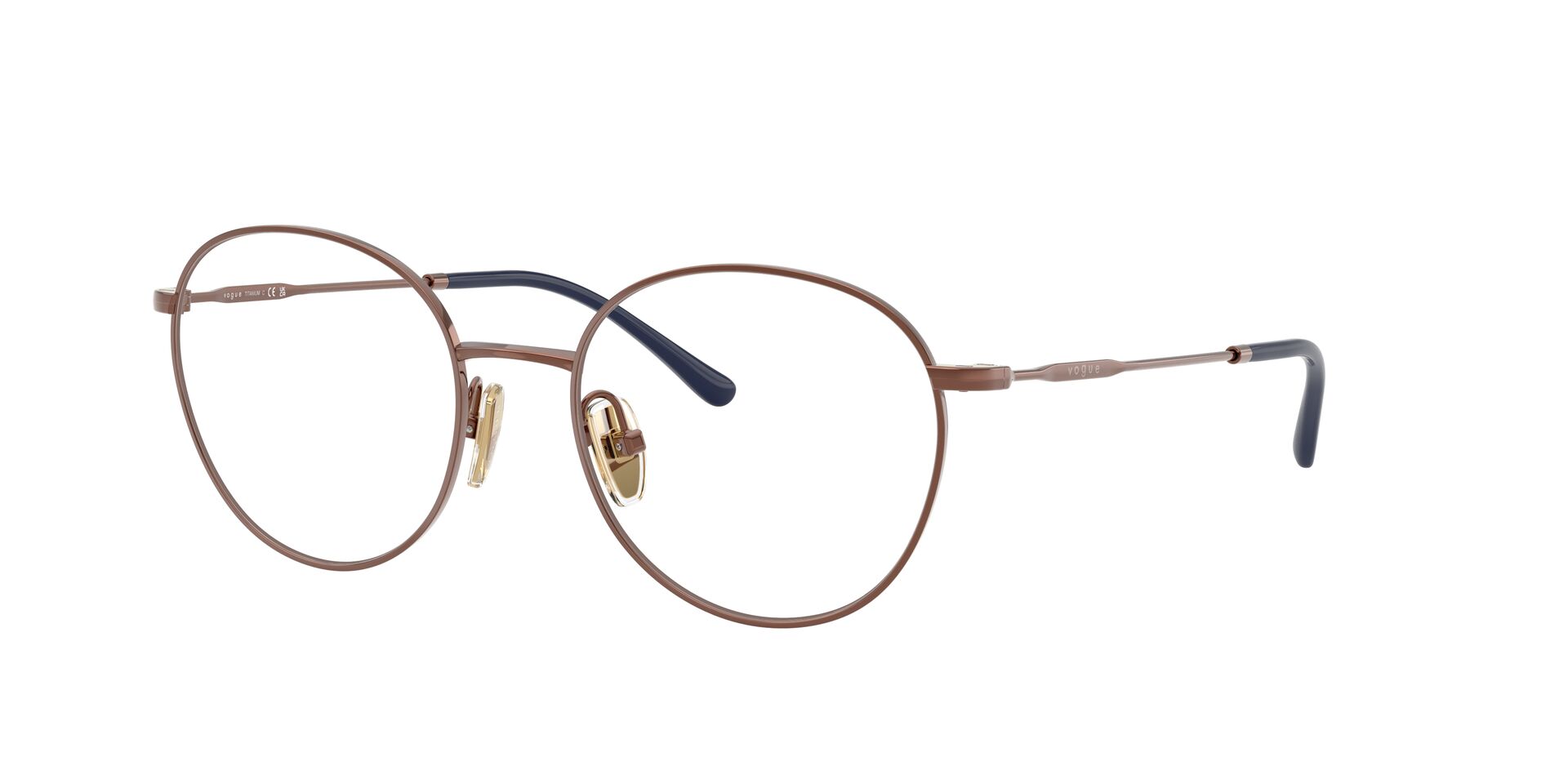 Das Bild zeigt die Korrektionsbrille 4280 von der Marke Vogue in der Farbe Schwarz Gold.