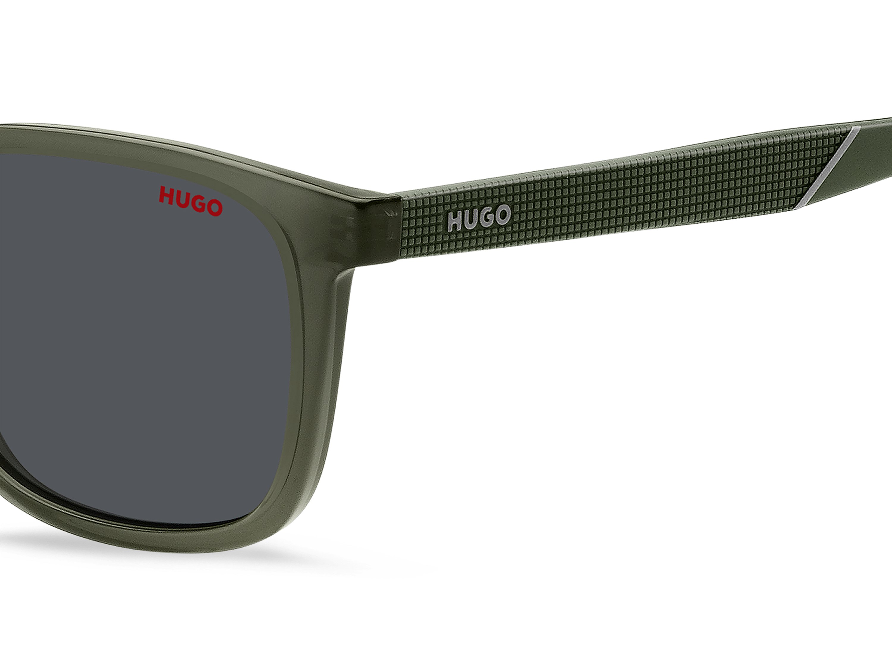 Das Bild zeigt die Sonnenbrille HG1306/S 1ED von der Marke Hugo in grün.