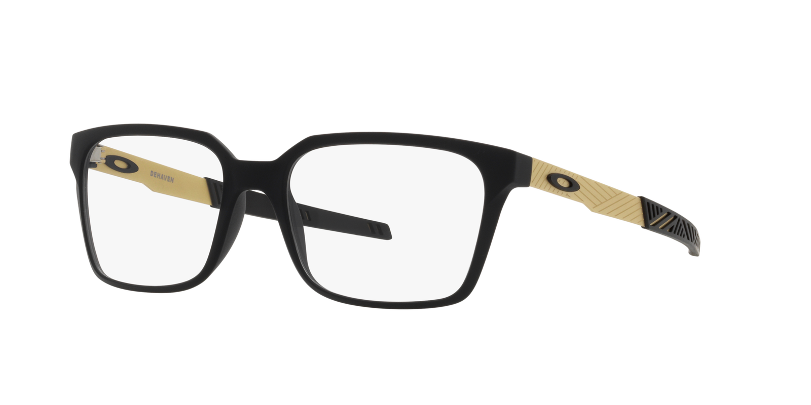 Oakley OX8054 805404 – Rechteckige Brille Schwarz Gold Kunststoff
