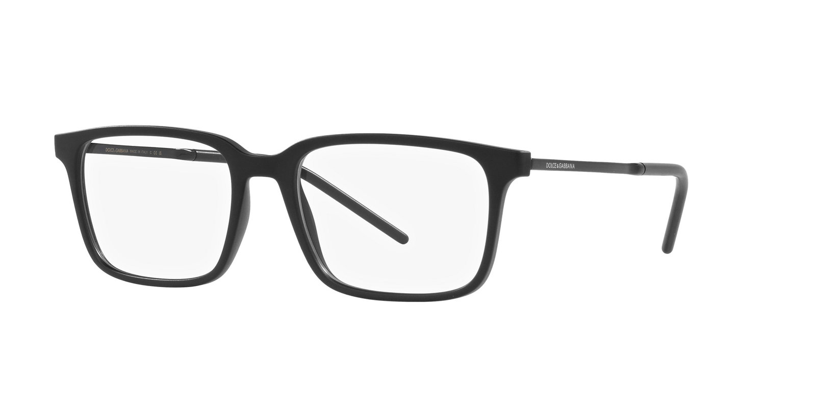 Dolce & Gabbana DG5099 2525 – Rechteckige Herrenbrille Schwarz matt