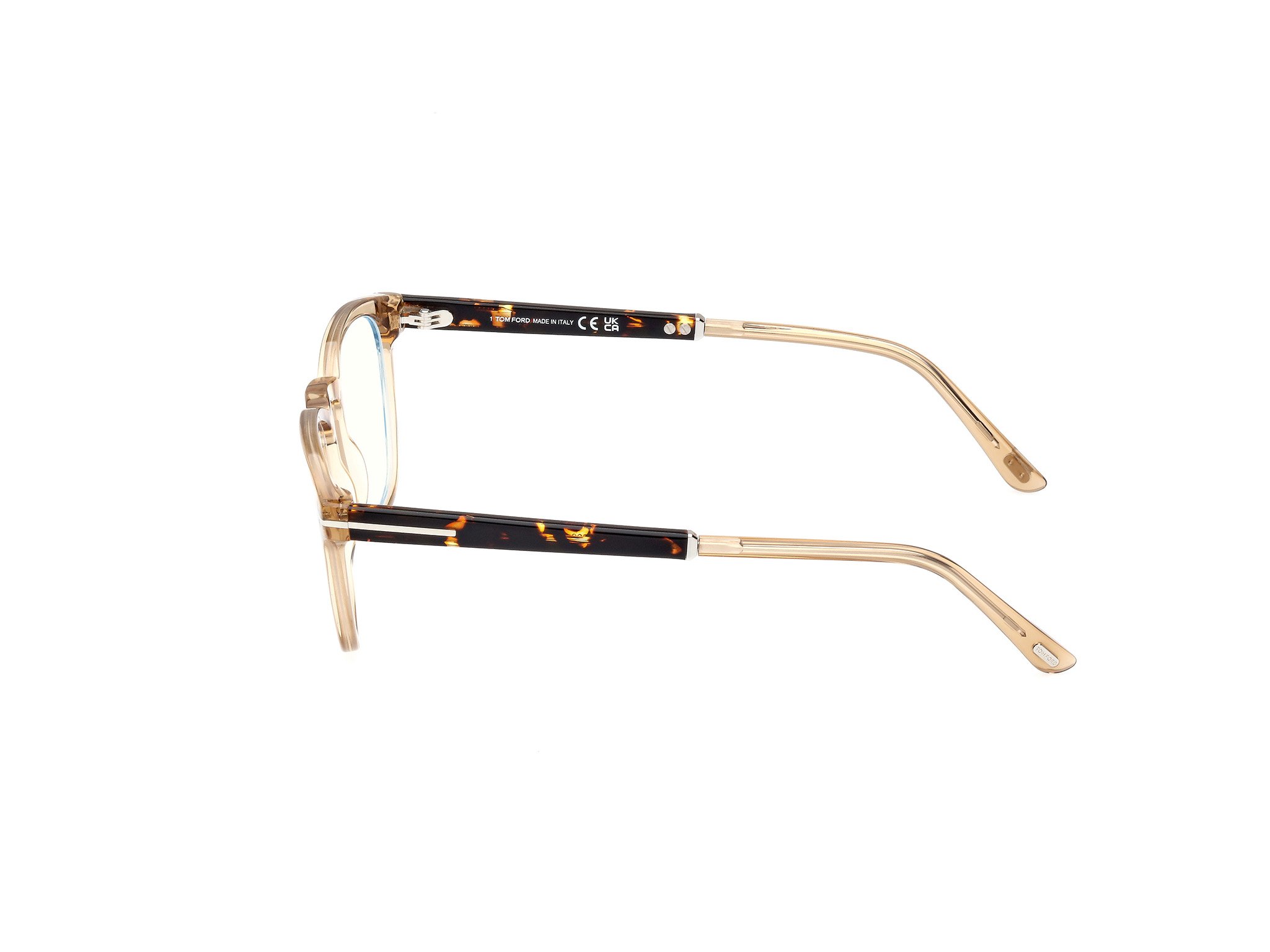 Das Bild zeigt die Korrektionsbrille FT5890-B 047 von der Marke Tom Ford in gold.