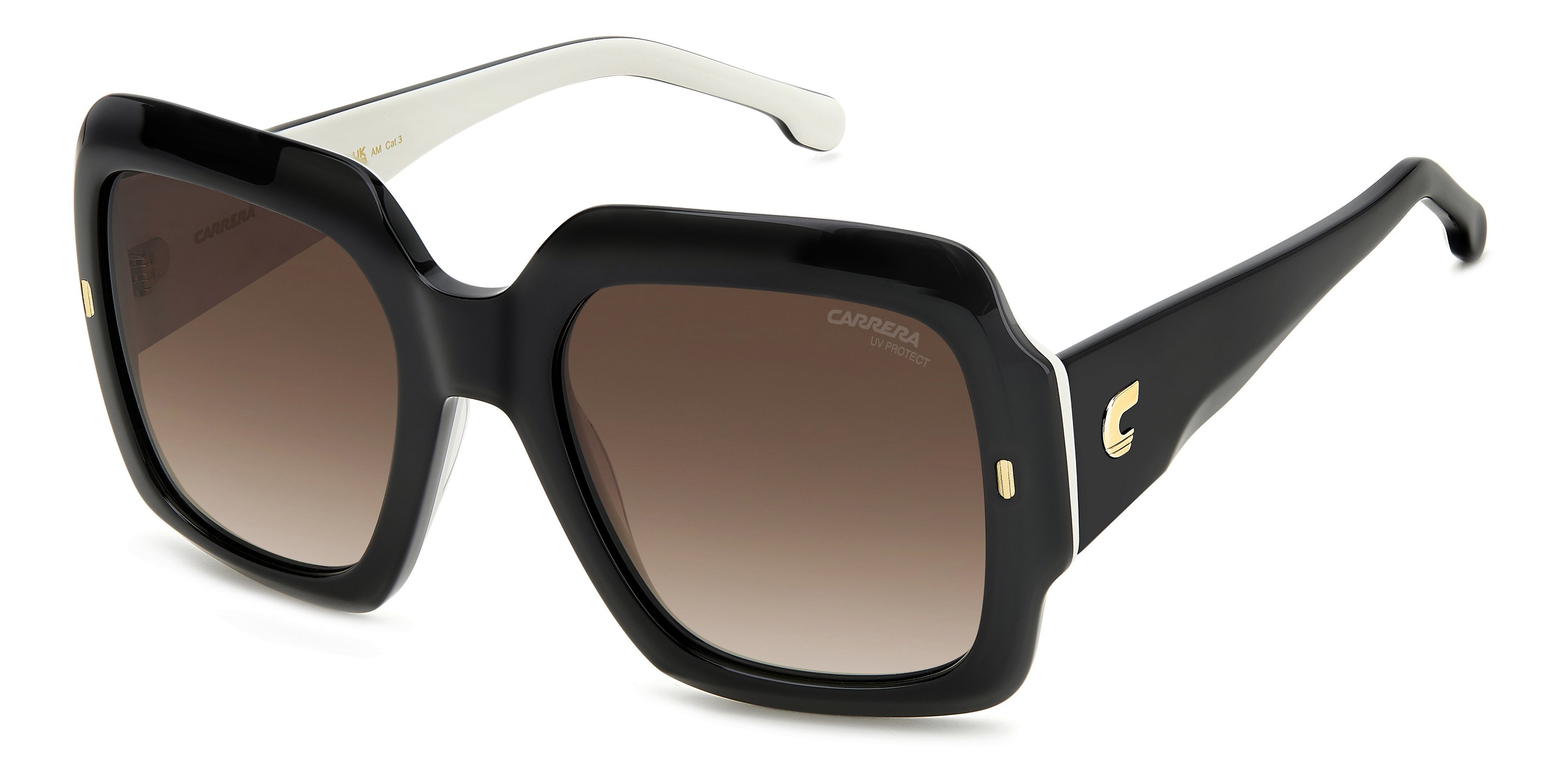 Das Bild zeigt die Sonnenbrille 3004_S 80S von der Marke Carrera in schwarz.
