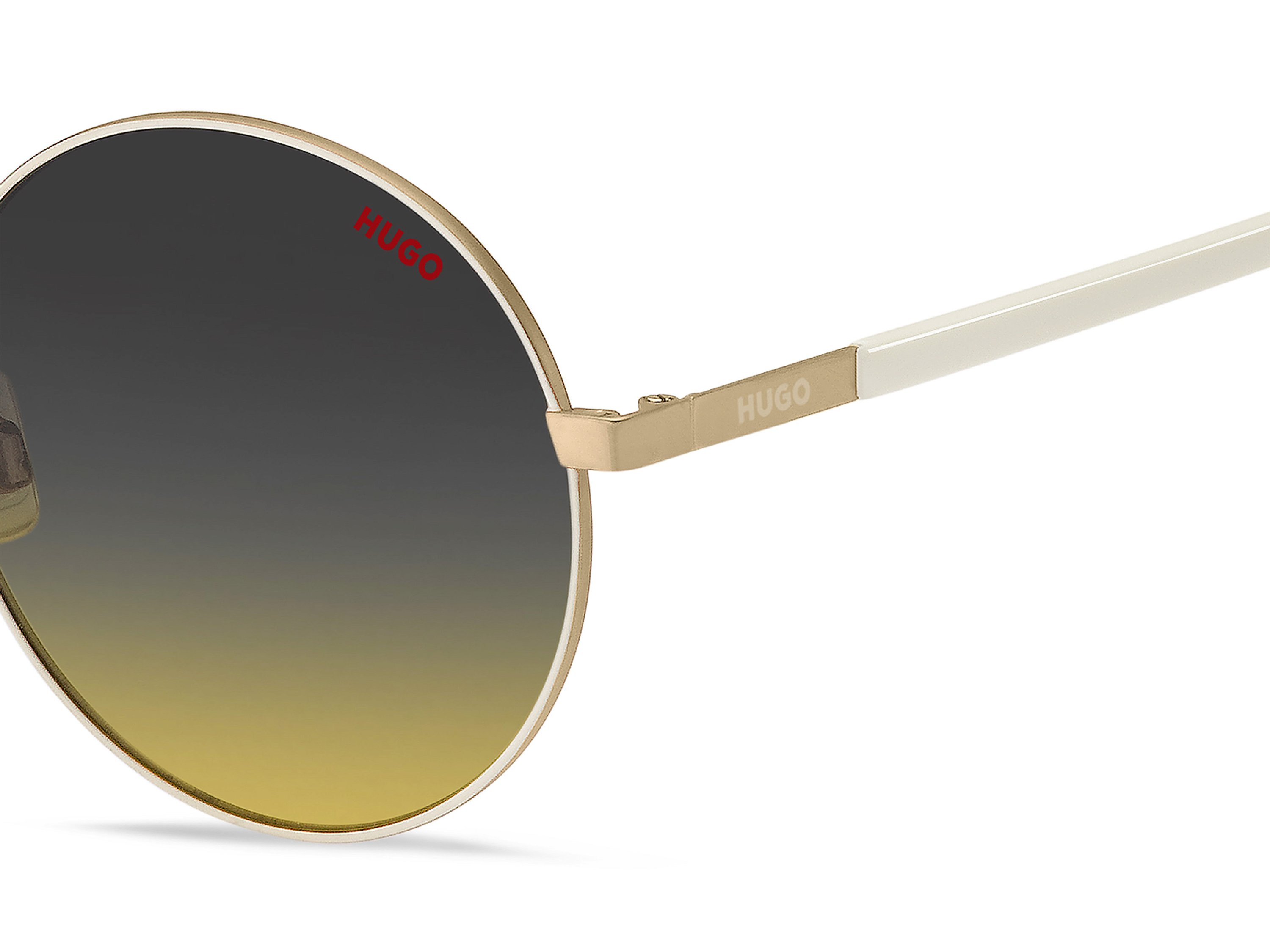 Das Bild zeigt die Sonnenbrille HG1237/S B4E von der Marke Hugo in gold.