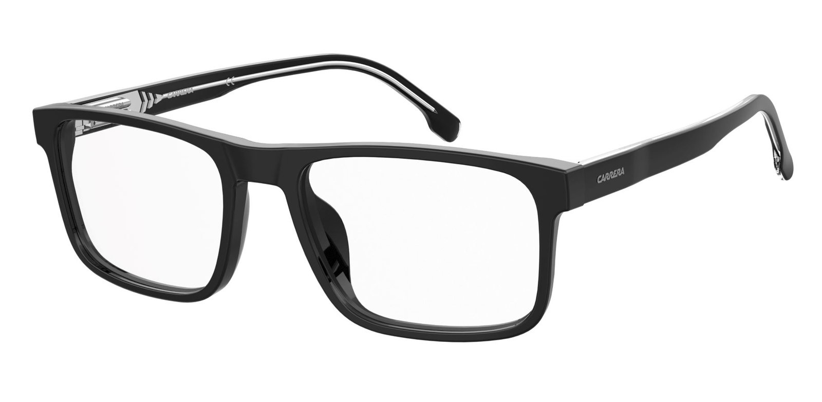 Zu sehen ist die Korrektionsbrille 108078 von Carrera in der Farbe Schwarz.