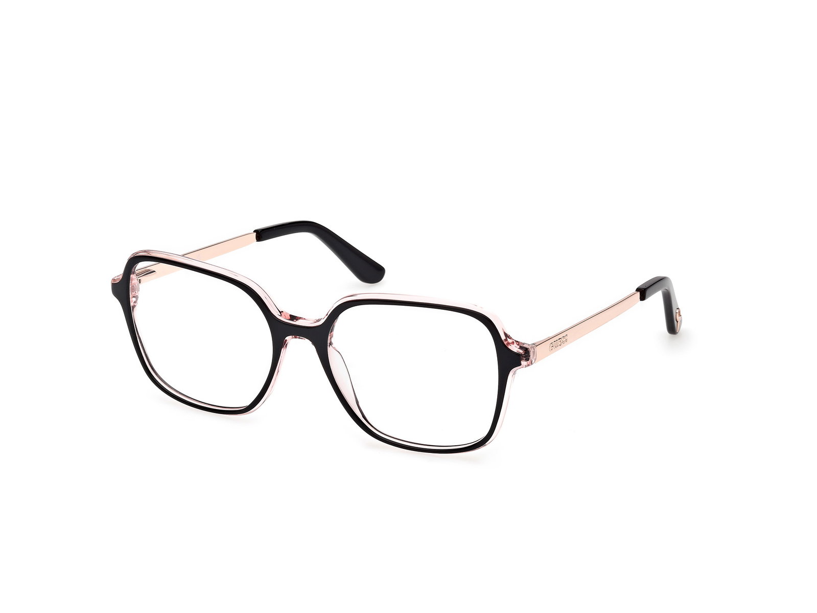 Guess GU50320 001 55 – Runde Damenbrille Schwarz Kunststoff