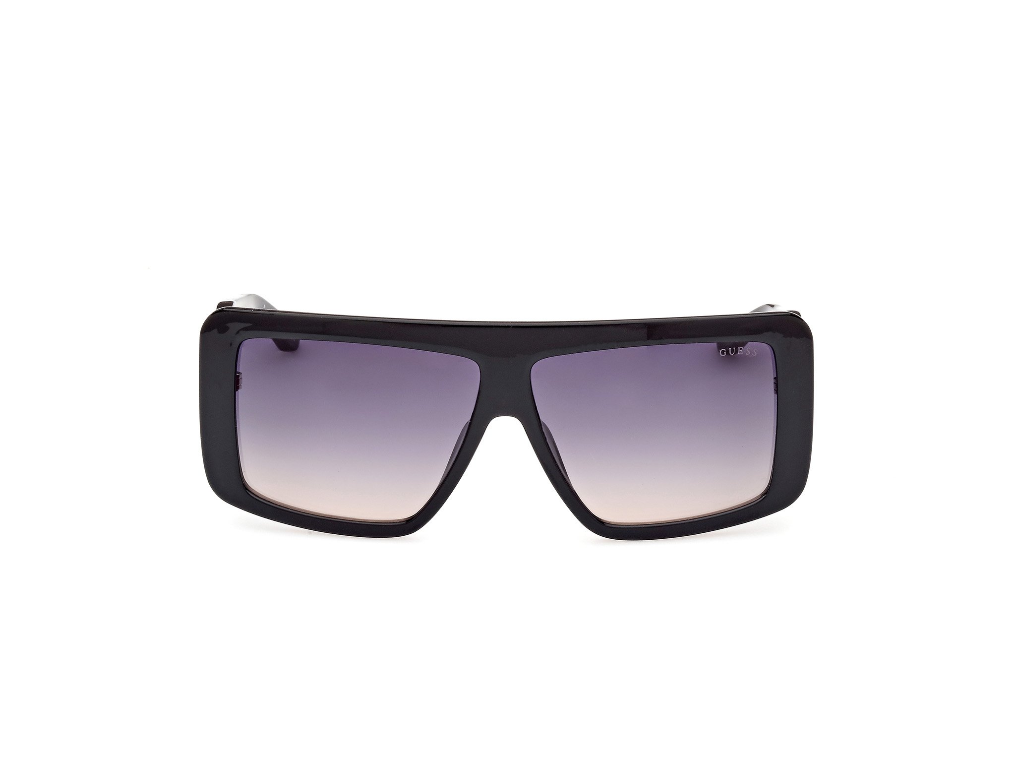 Das Bild zeigt die Sonnenbrille GU00109 01B von der Marke Guess in Schwarz.