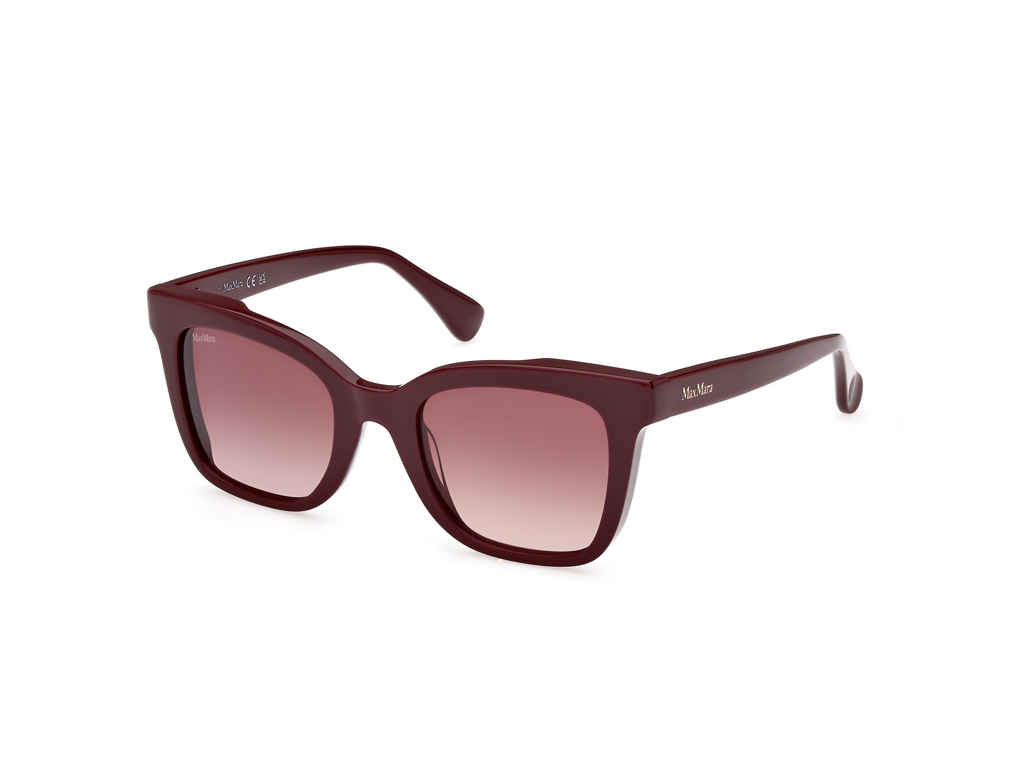 Das Bild zeigt die Sonnenbrille MM0067 66Z von der Marke Max Mara in Bordeaux.