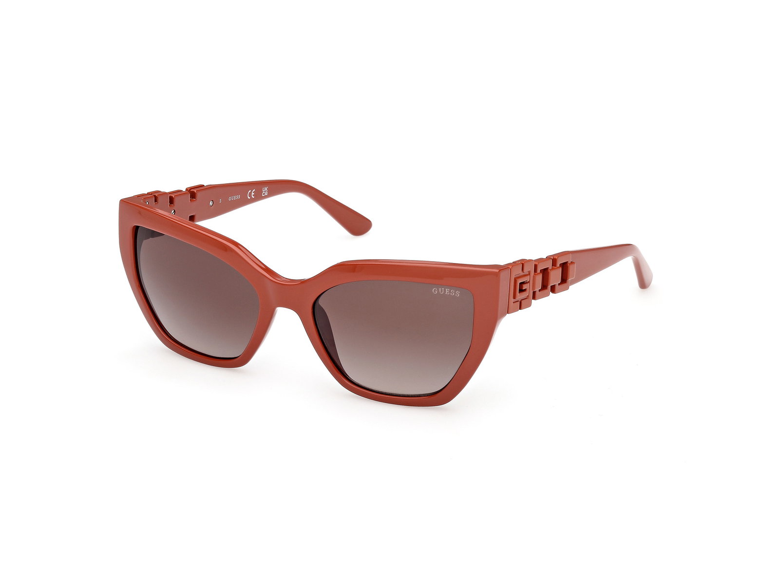 Guess Sonnenbrille Damen glänzend Dunkel Orange GU00264 44F
