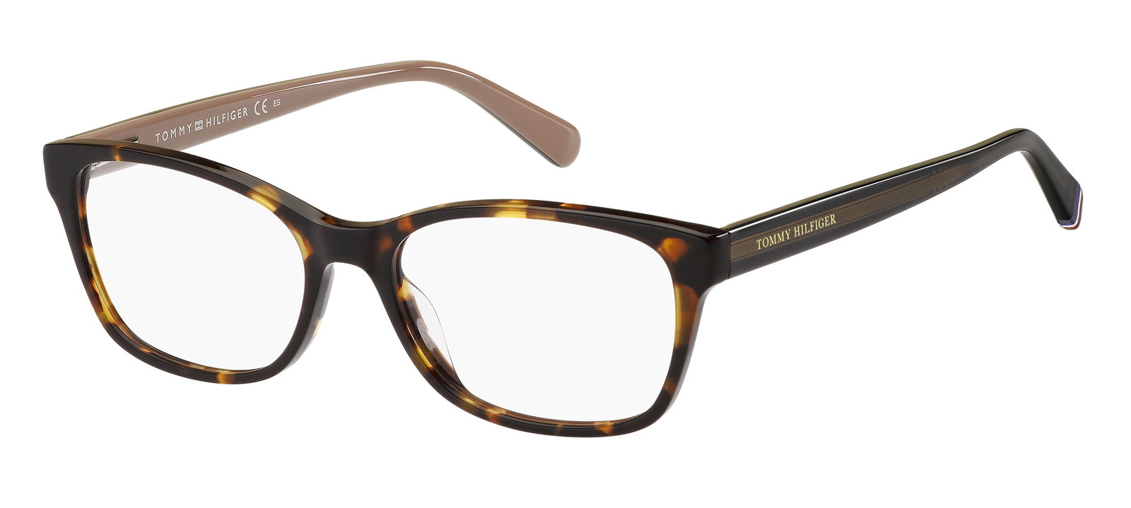 Tommy Hilfiger TH2008 086 – Rechteckige Havanna Brille Kunststoff