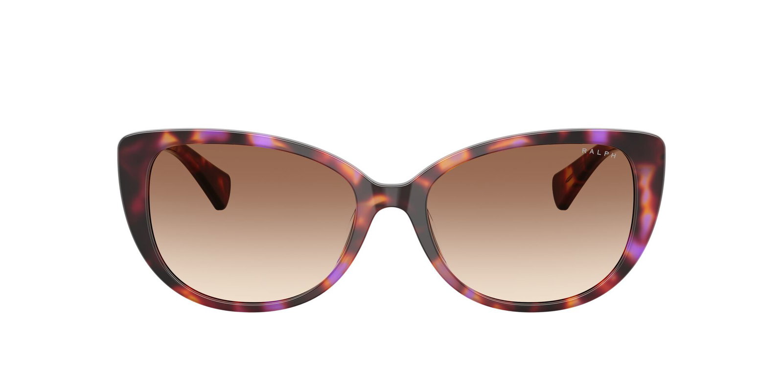 Das Bild zeigt die Ralph Sonnenbrille RA5340U in havana violett glänzend von vorne.
