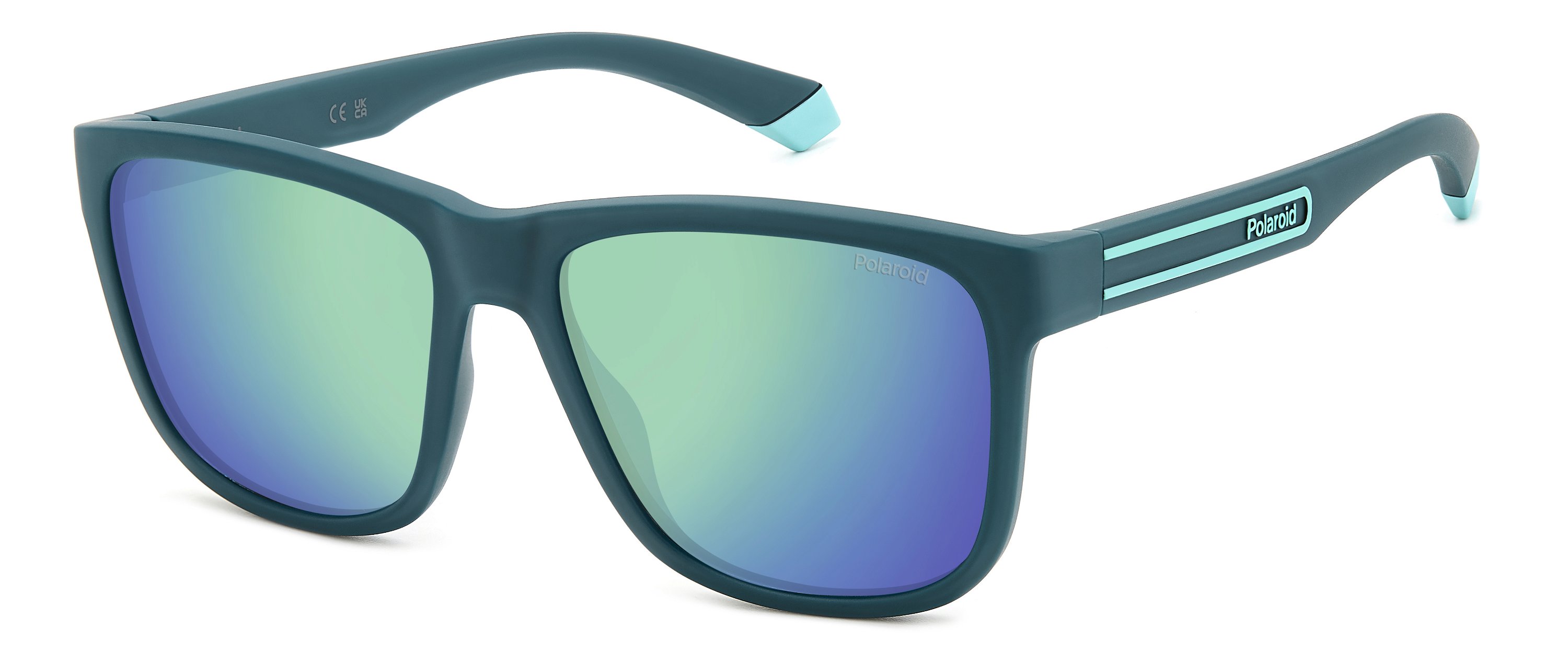 Das Bild zeigt die Sonnenbrille PLD2155S PYW von der Marke Polaroid in  blaugrün.