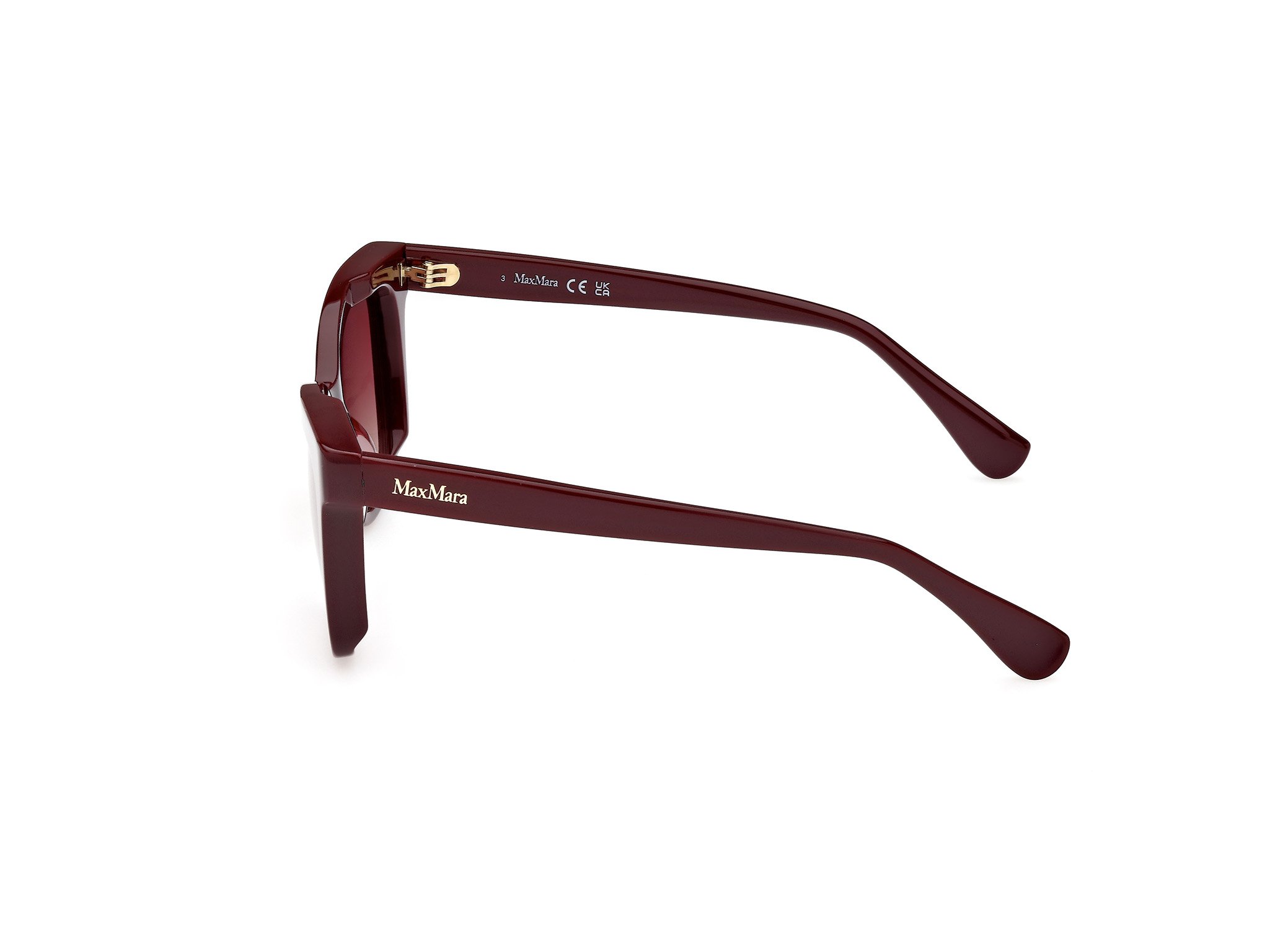 Das Bild zeigt die Sonnenbrille MM0067 66Z von der Marke Max Mara in Bordeaux.