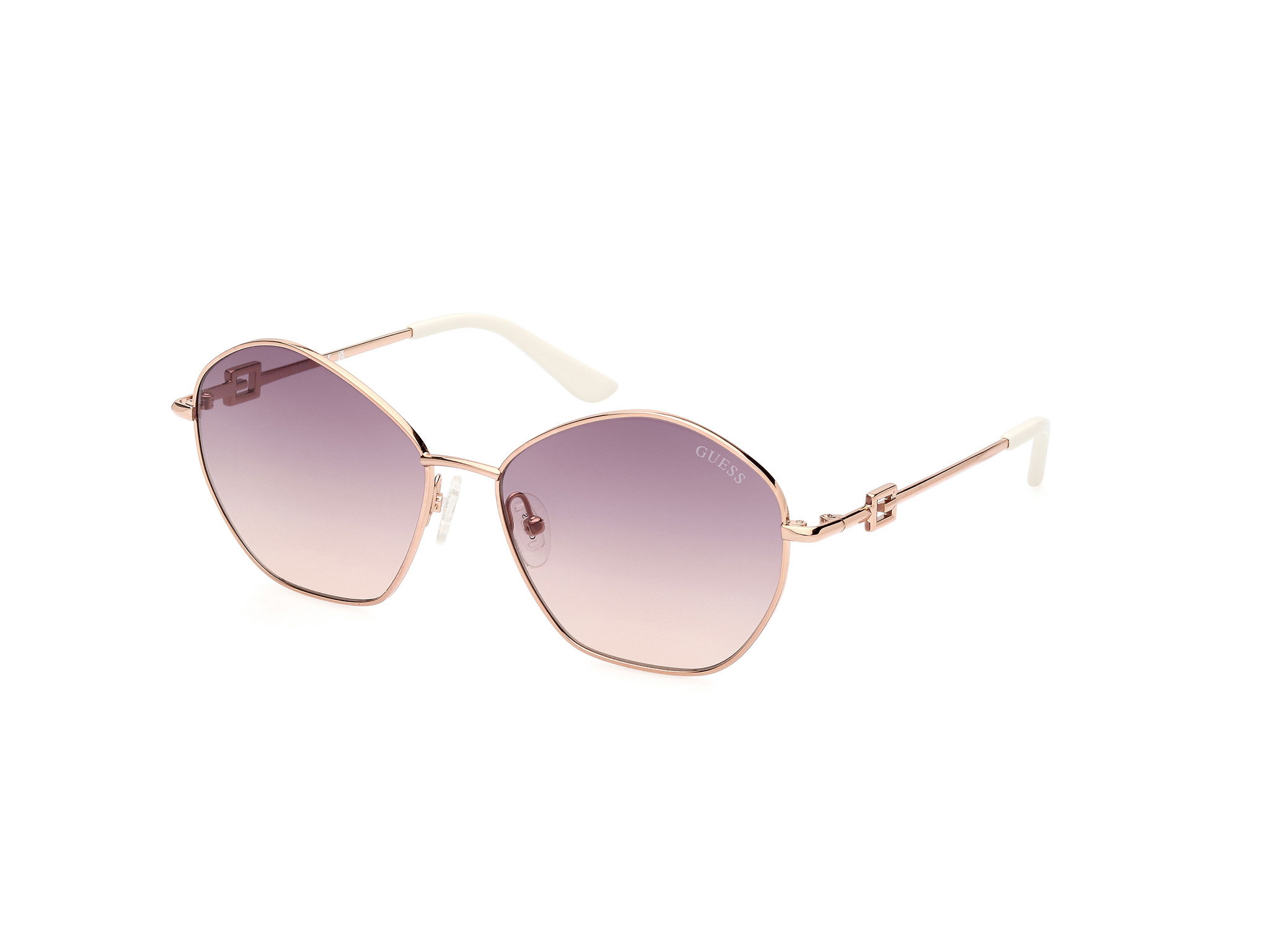 Das Bild zeigt die Sonnenbrille GU7907 28Z von der Marke Guess in  Rosé Gold