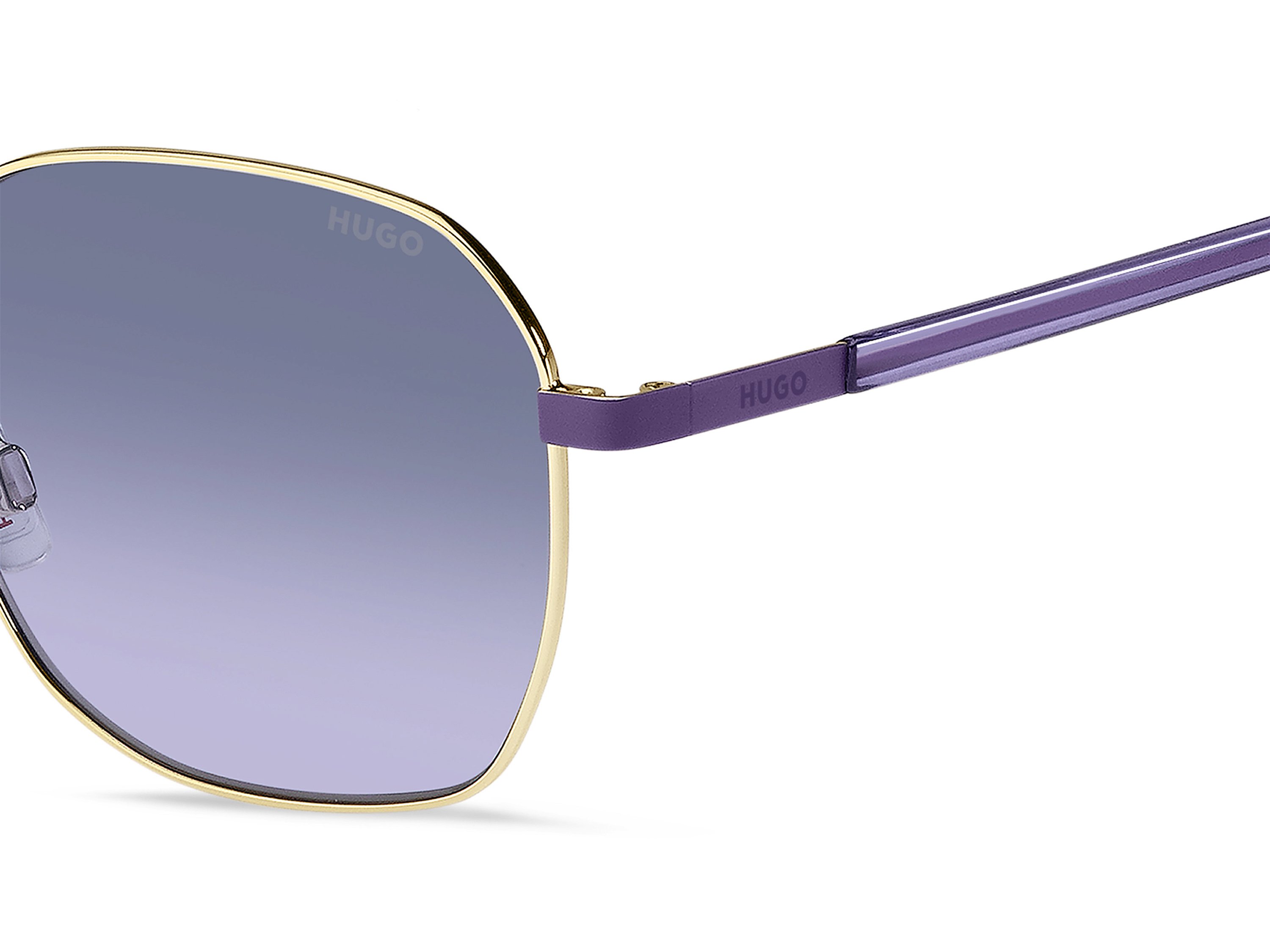 Das Bild zeigt die Sonnenbrille HG1276/S S9E von der Marke Hugo in gold/violet.