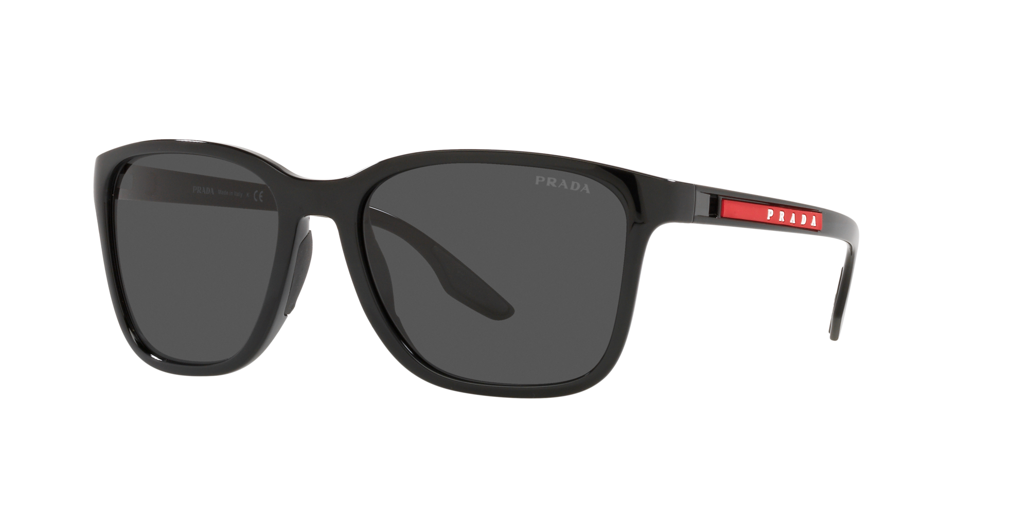 Prada Linea Rossa Sonnenbrille PS 02WS 1AB06F 57 für Herren in Schwarz