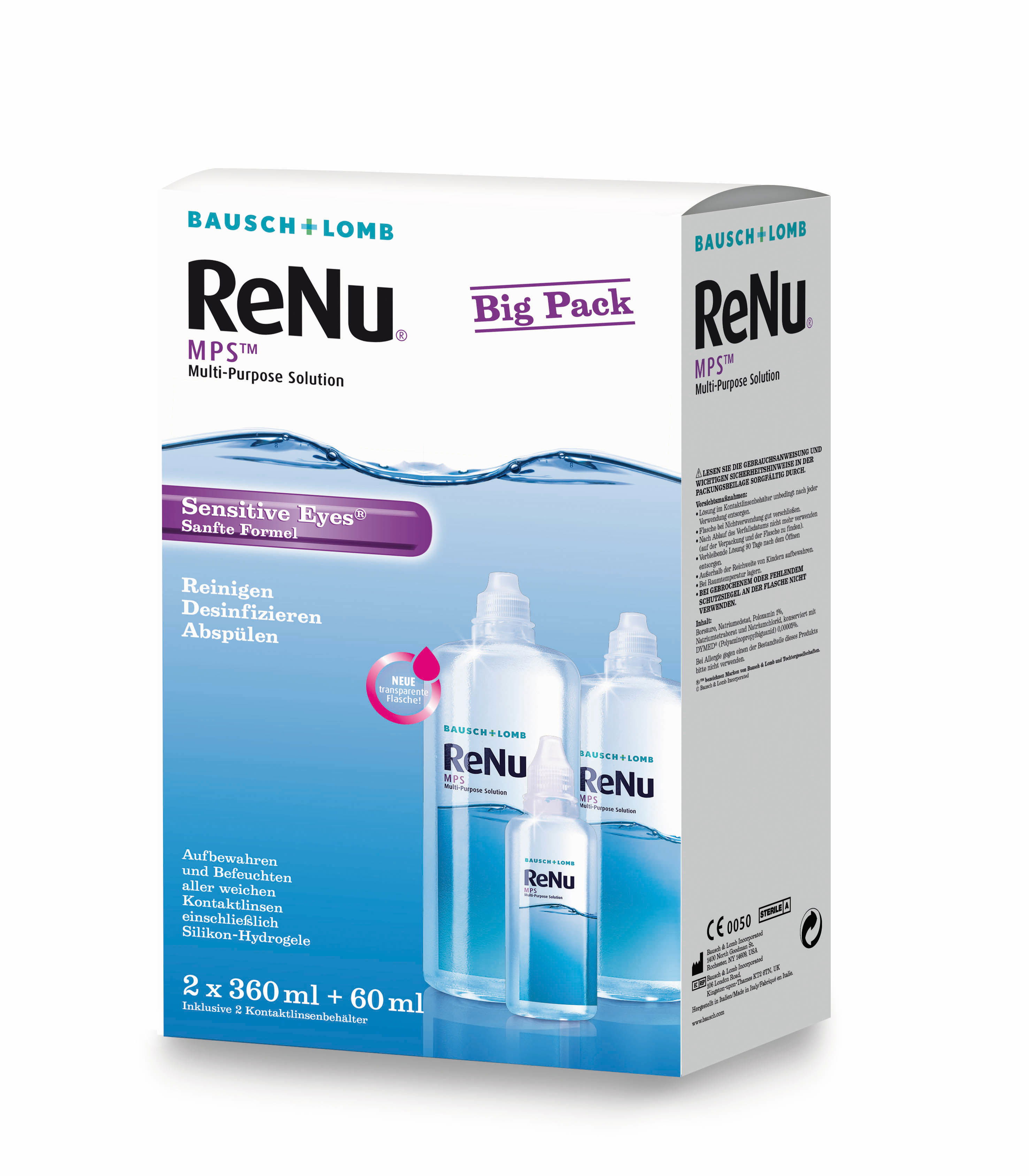 ReNu MPS Sensitive Eyes Big Pack ReNu MPS Sensitive Eyes Big Box, Bausch & Lomb (2 x 360 ml)
