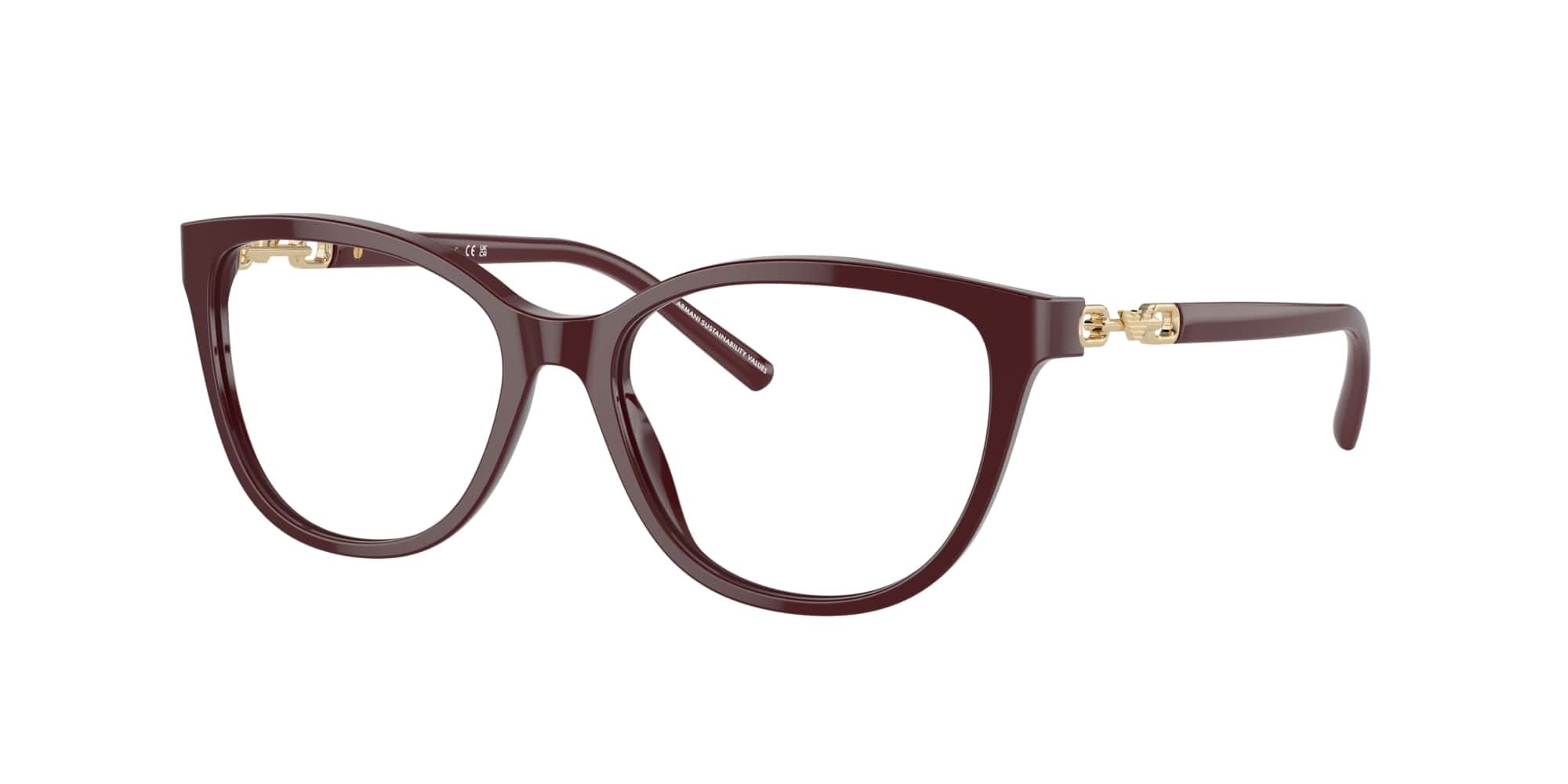 Emporio Armani Brille für Damen in bordeaux EA3190 5576 53