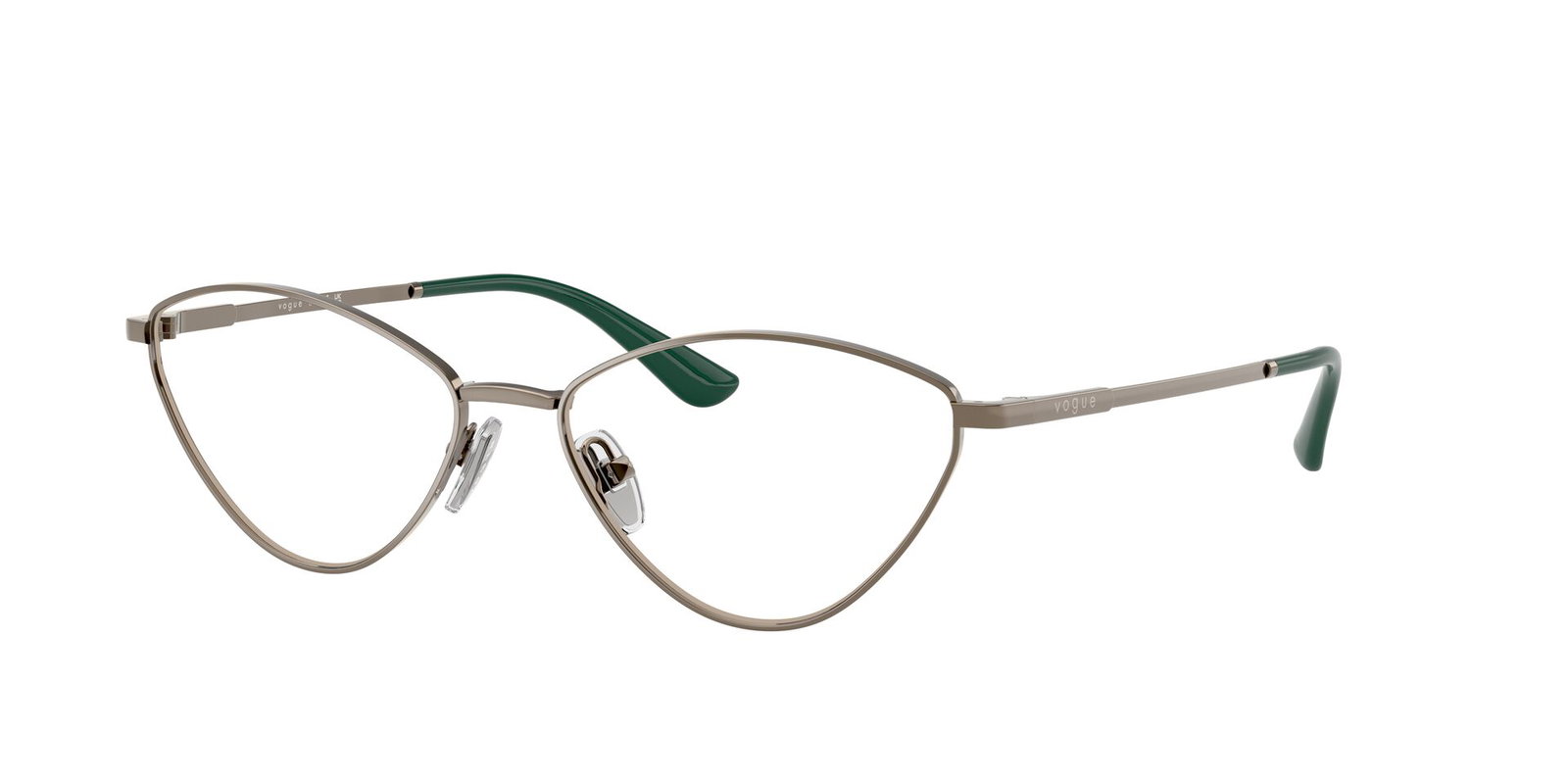 Vogue 0VO4325 5138 – Runde Hellbraun Damenbrille Metall