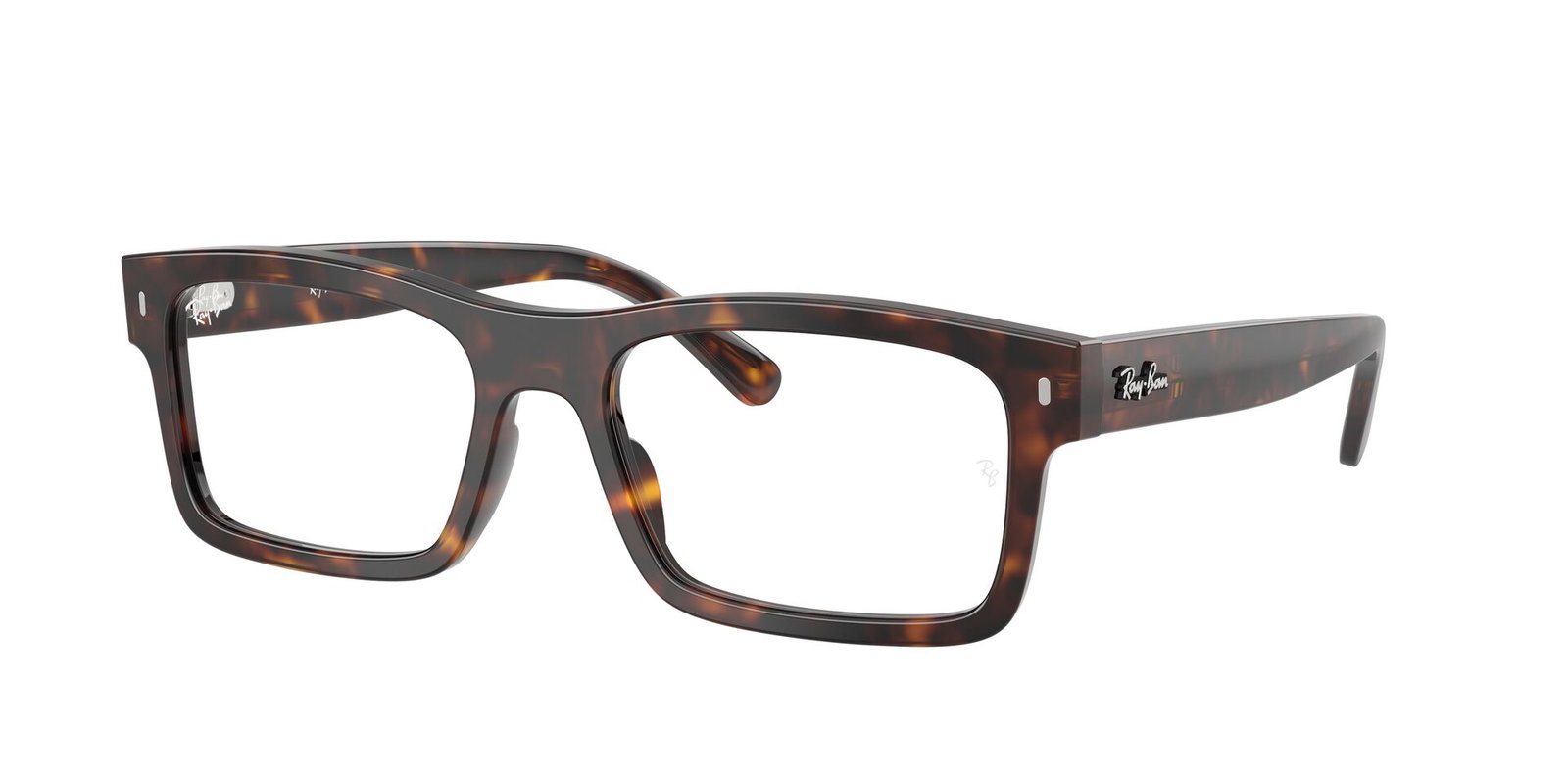 Ray Ban RX5435 2012 – Rechteckige Acetatbrille Havanna Braun
