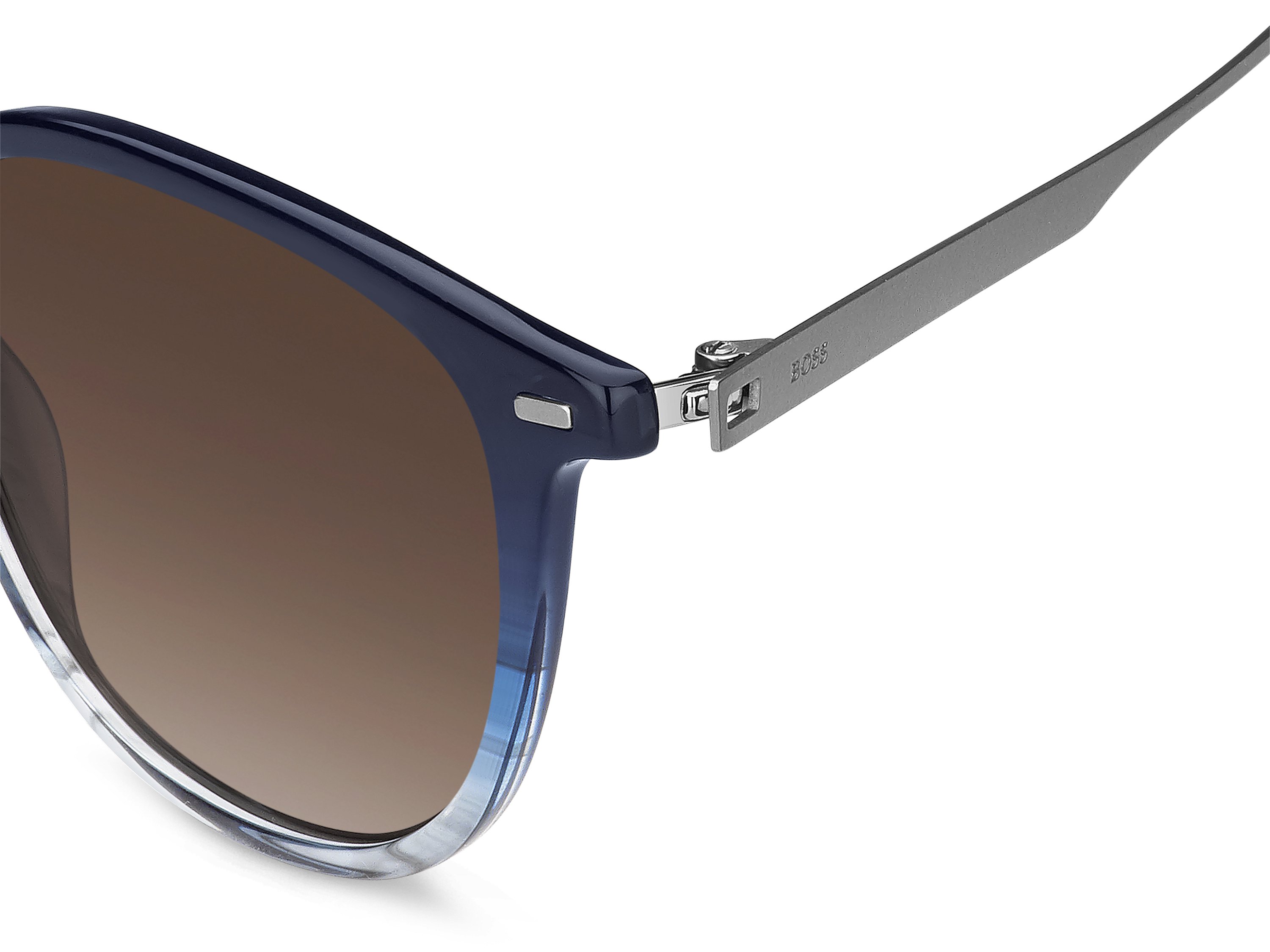 Das Bild zeigt die Sonnenbrille BOSS1639S QEU von der Marke BOSS in Blau.