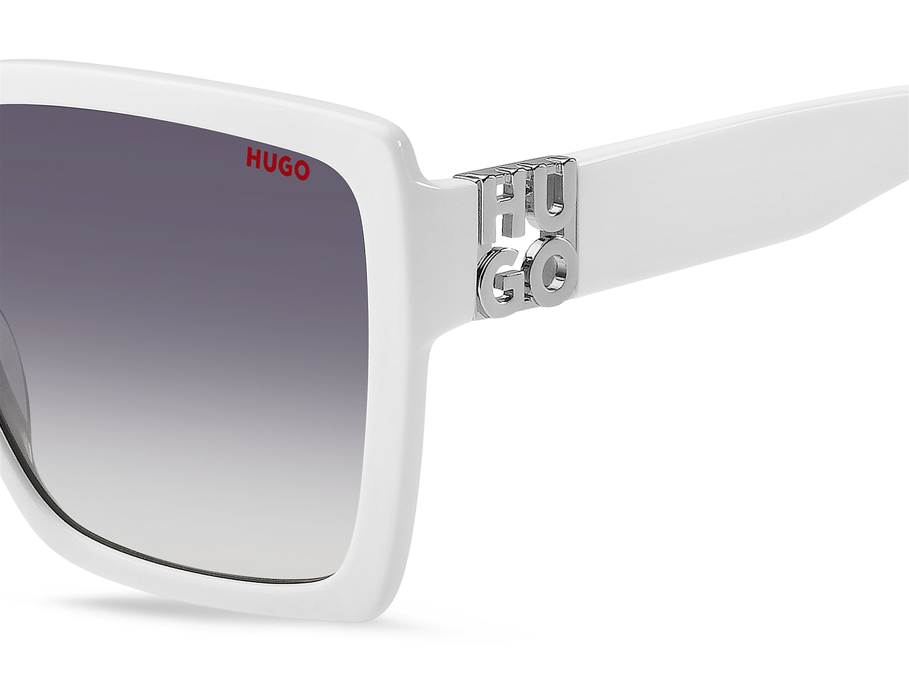 Das Bild zeigt die Sonnenbrille HG1285/S VK6 von der Marke Hugo in weiß.