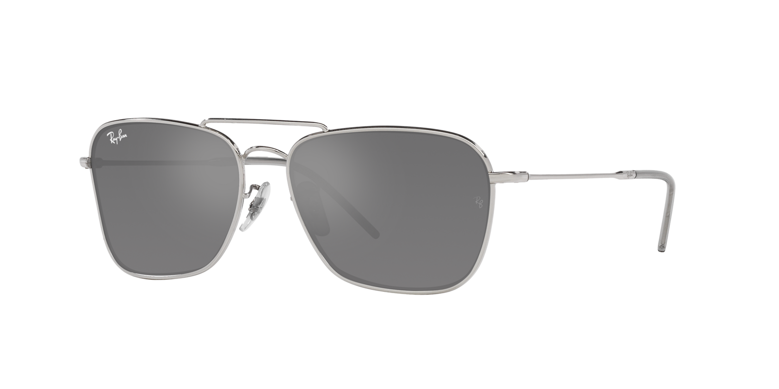 Ray Ban Sonnenbrille Caravan Reverse in Silber 0RBR0102S 003/GS