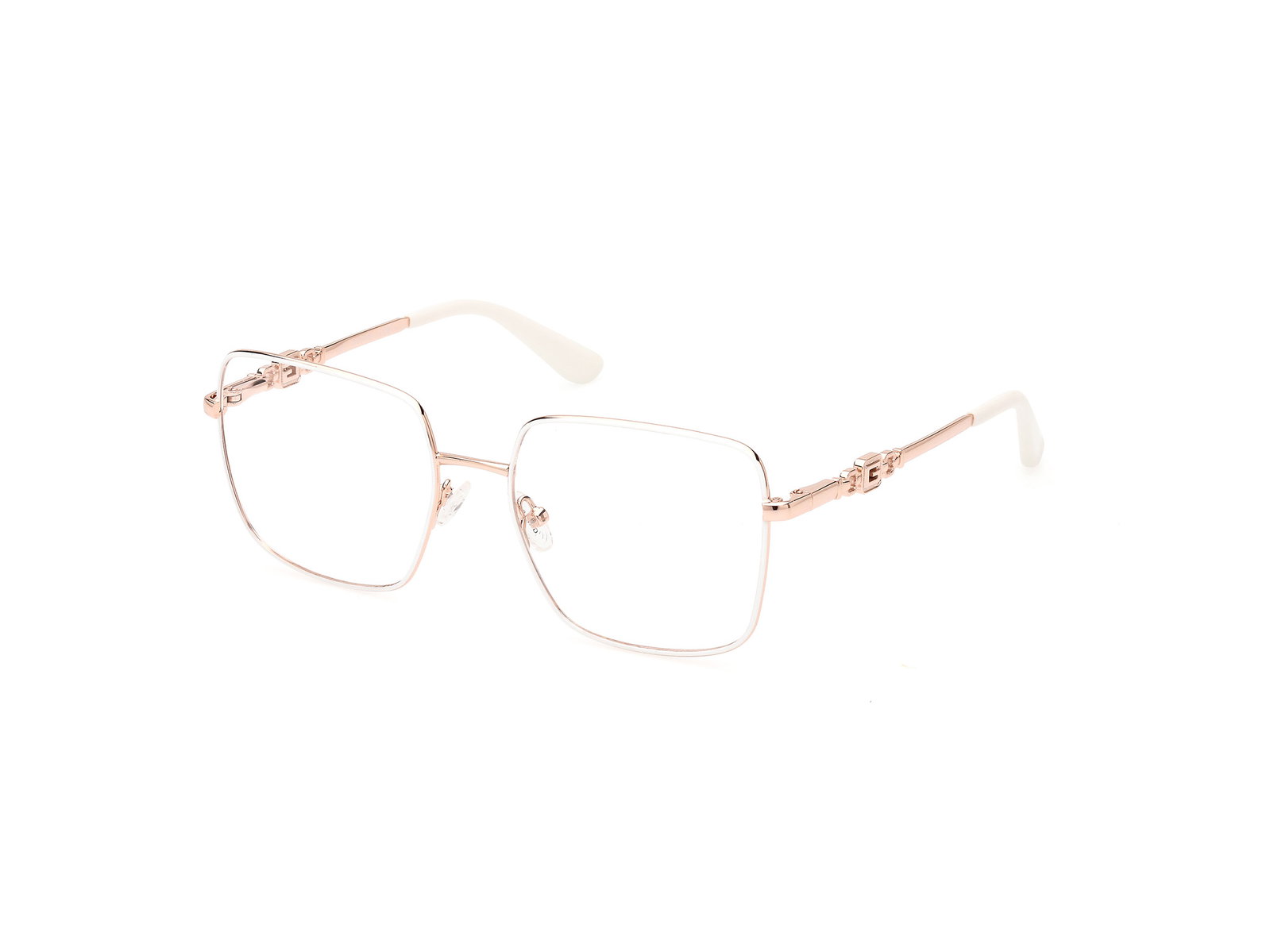 Guess GU2953 024 – Quadratische Damenbrille Weiß Metall