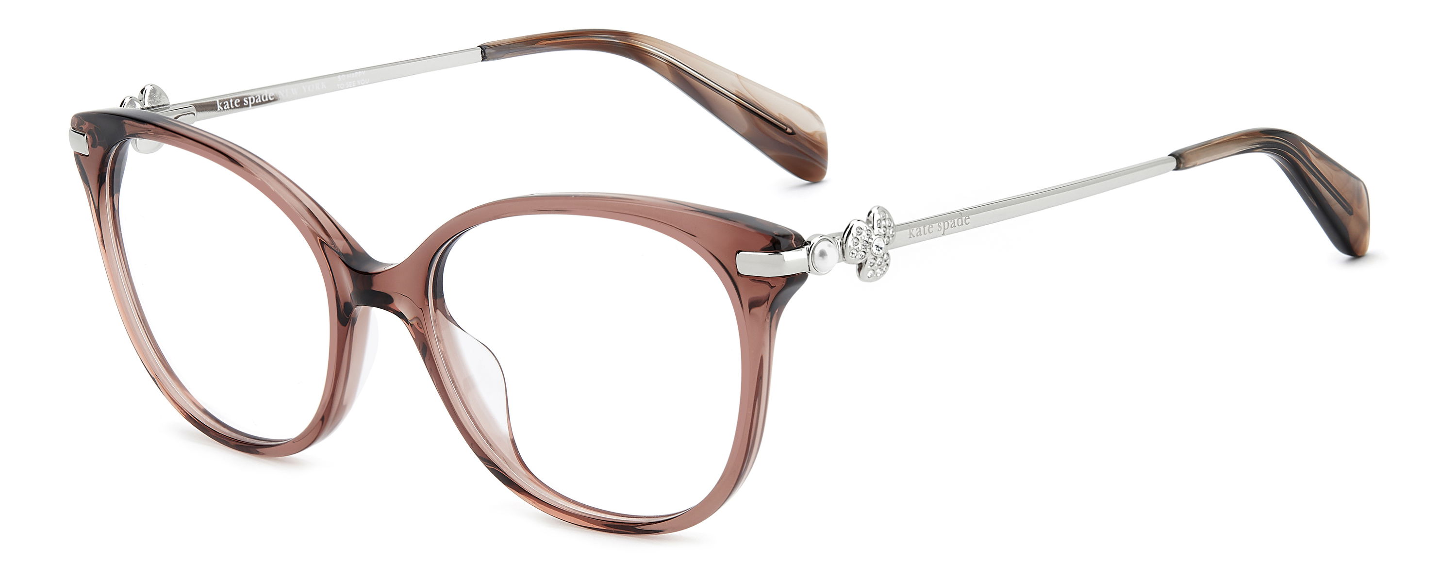 Elegante Kate Spade Brillen bei Eyebar kaufen. Das Bild zeigt die Kate Spade Fassung Dariela2/G 09Q leicht seitlich.