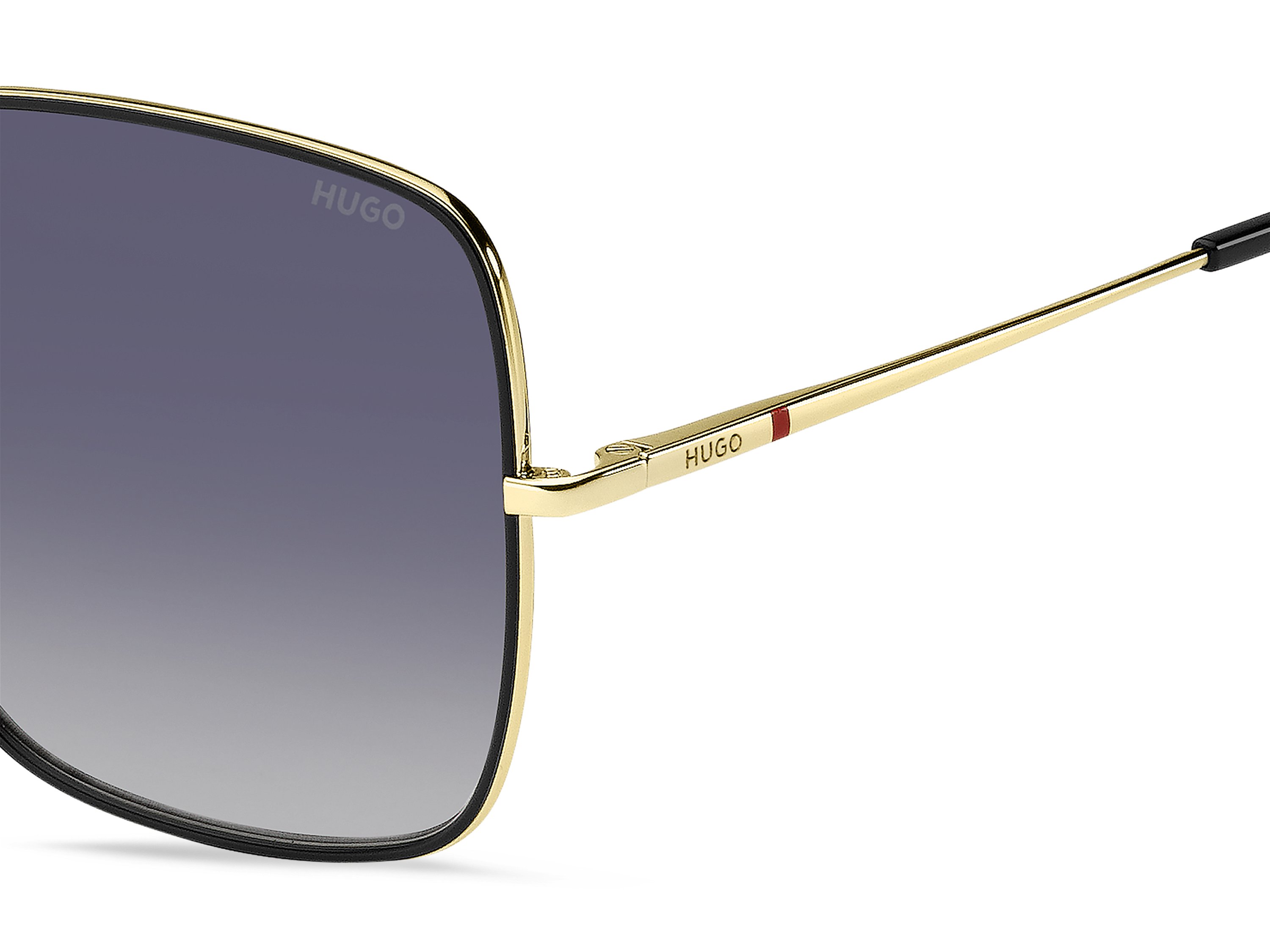Das Bild zeigt die Sonnenbrille HG1293/S RHL von der Marke Hugo in gold/schwarz.