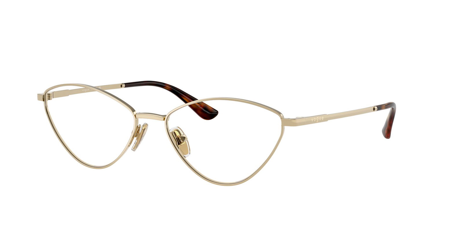 Das Bild zeigt die Korrektionsbrille 4325 von der Marke Vogue in Gold.
