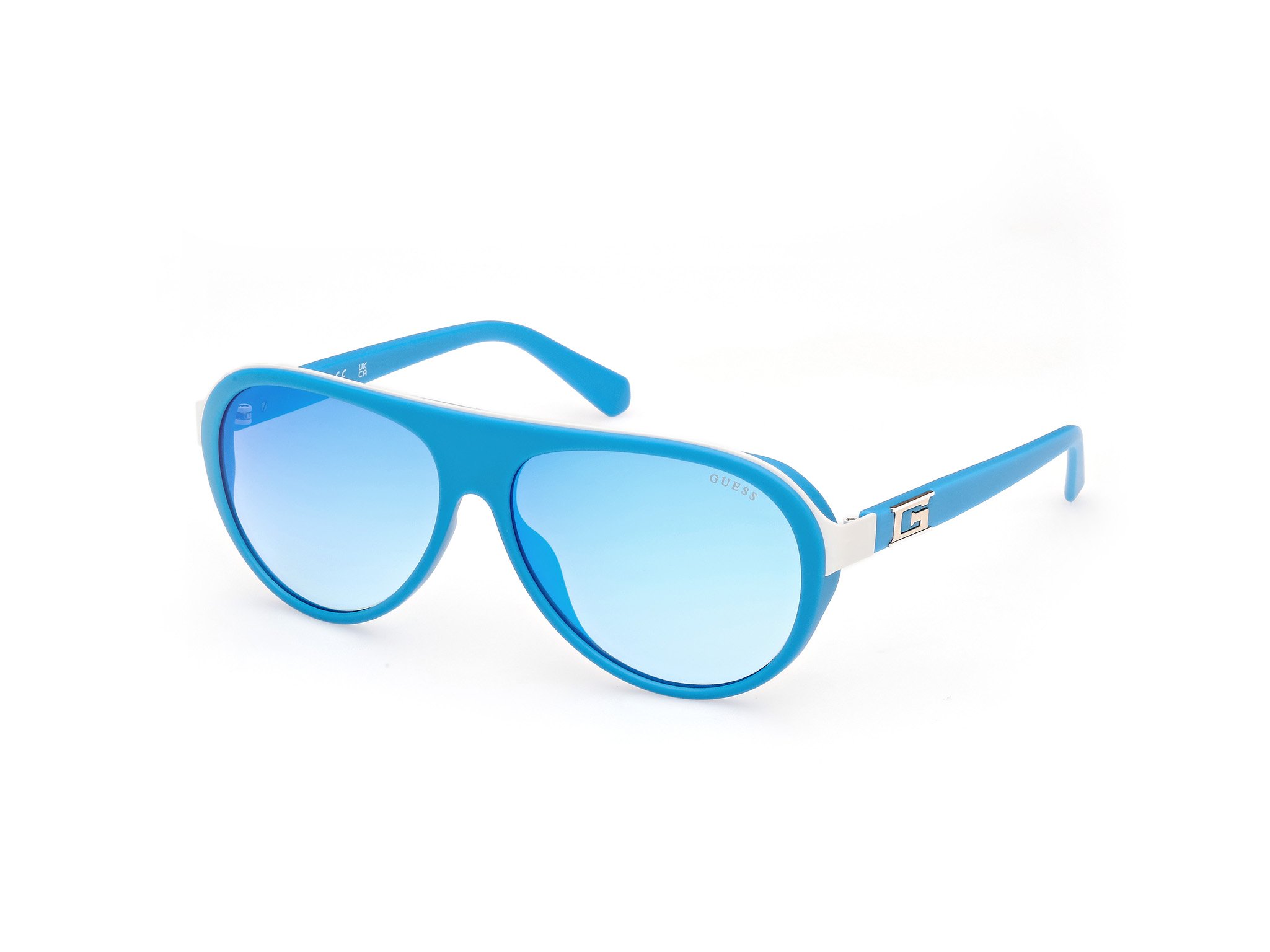 Das Bild zeigt die Sonnenbrille GU00125 91X von der Marke Blau in Violett.