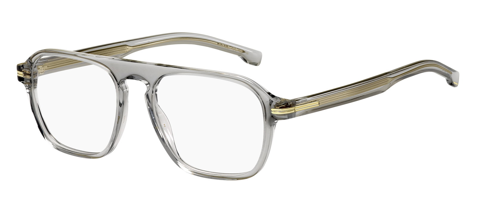 Zu sehen ist eine Korrektionsbrille von Boss in der Farbe Grau.